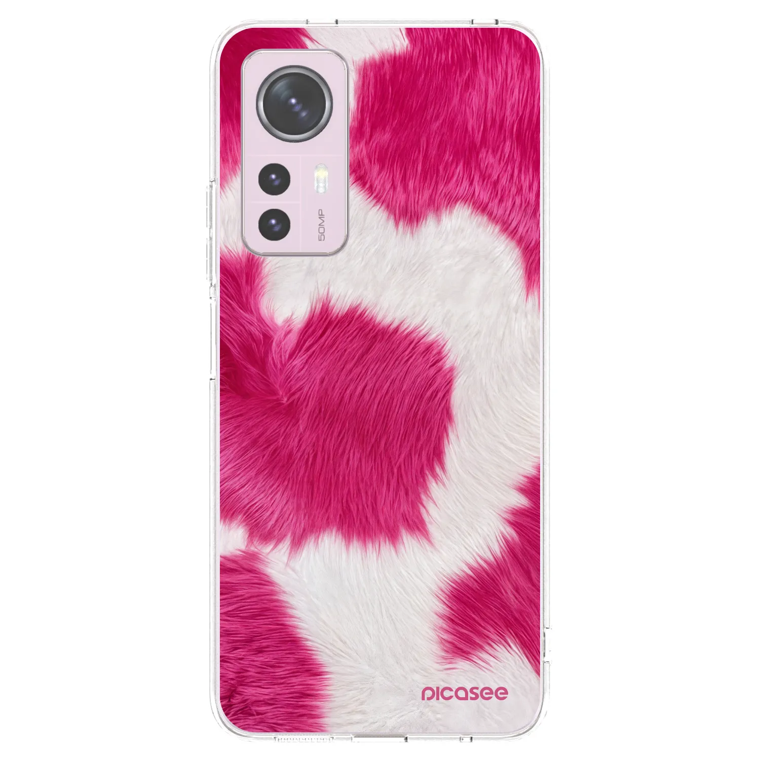 Picasee silikonski prozorni ovitek za Xiaomi 12 - Pink Moo