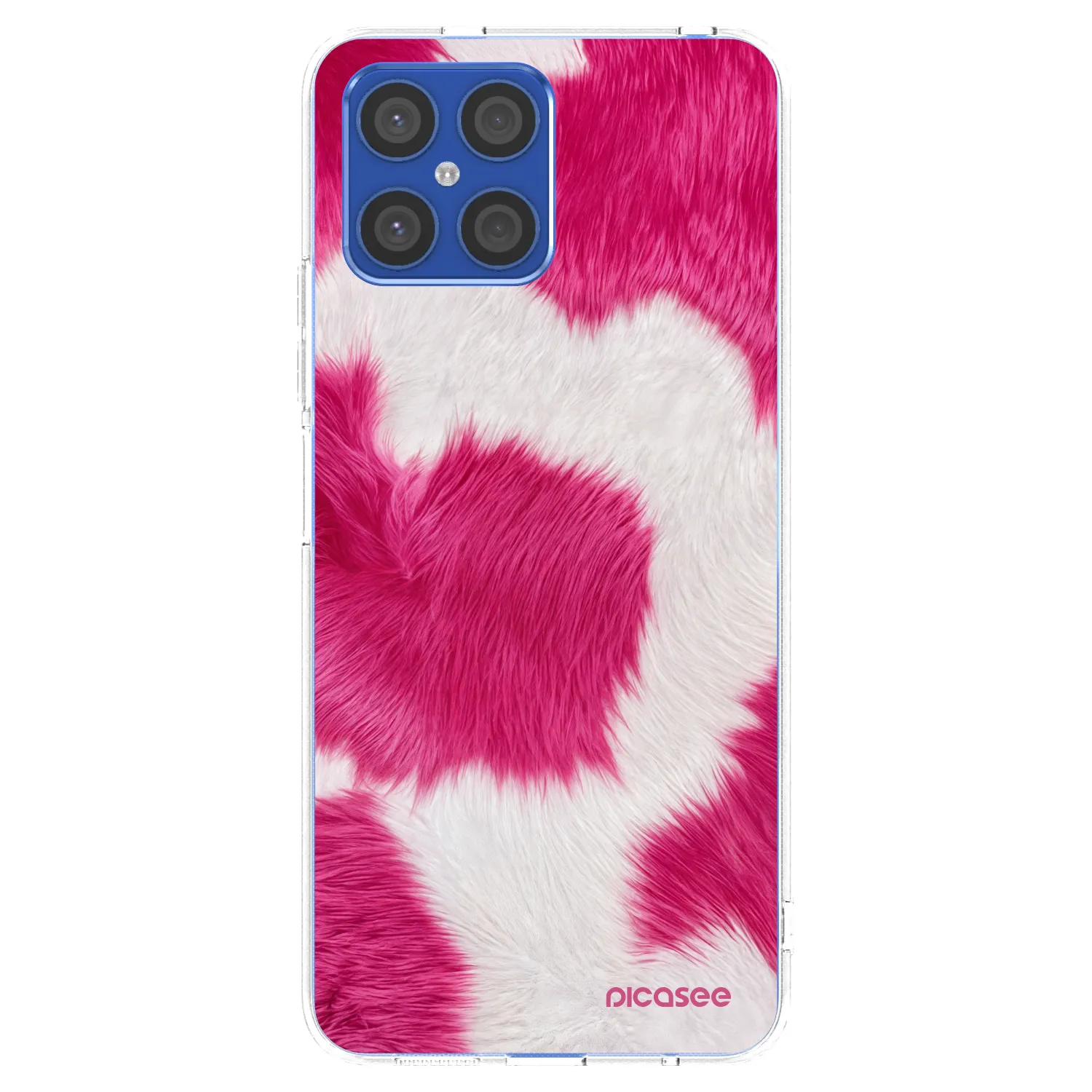 Picasee silikonski prozorni ovitek za Honor X8 4G - Pink Moo