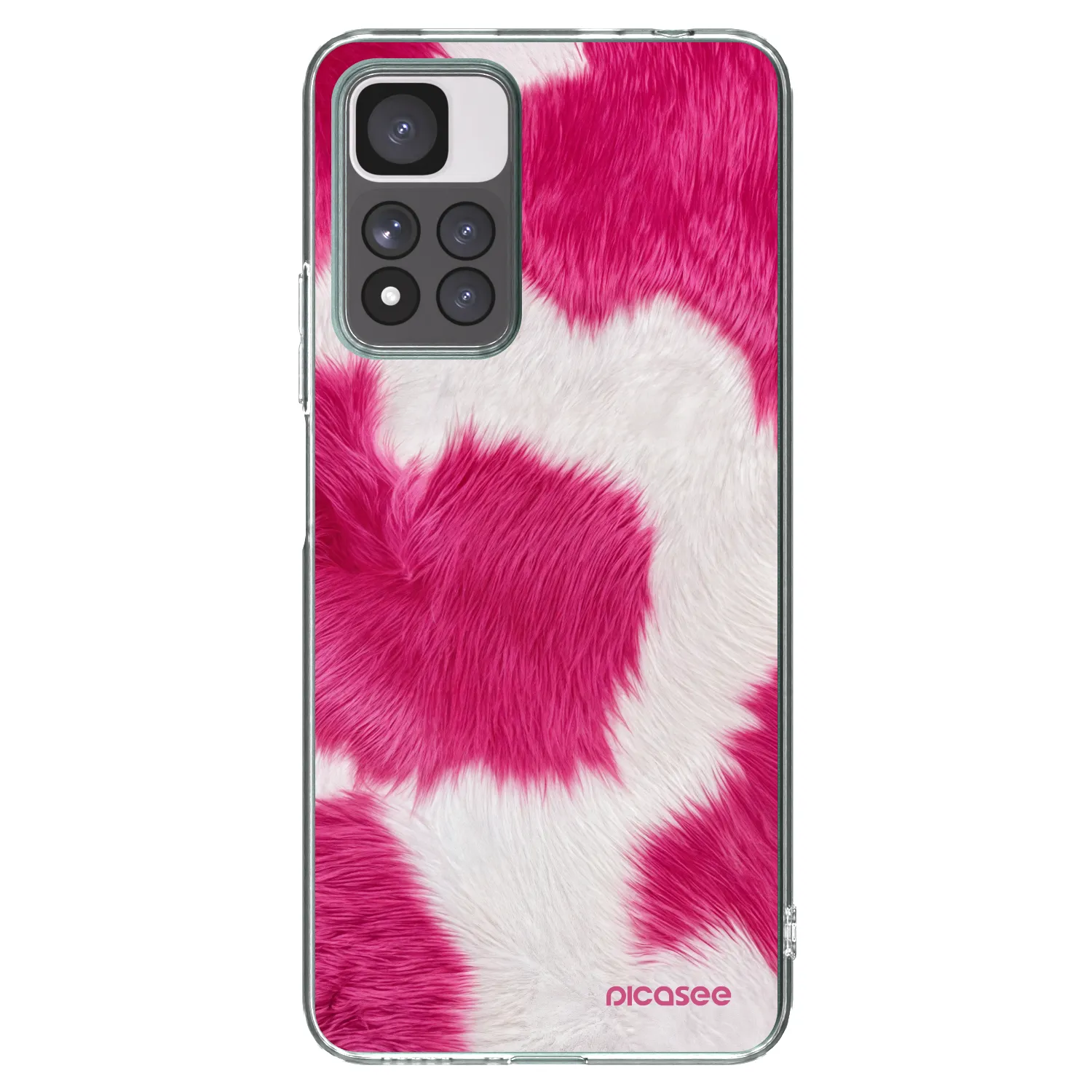 Picasee silikonski prozorni ovitek za Xiaomi Redmi Note 11 Pro+ 5G - Pink Moo