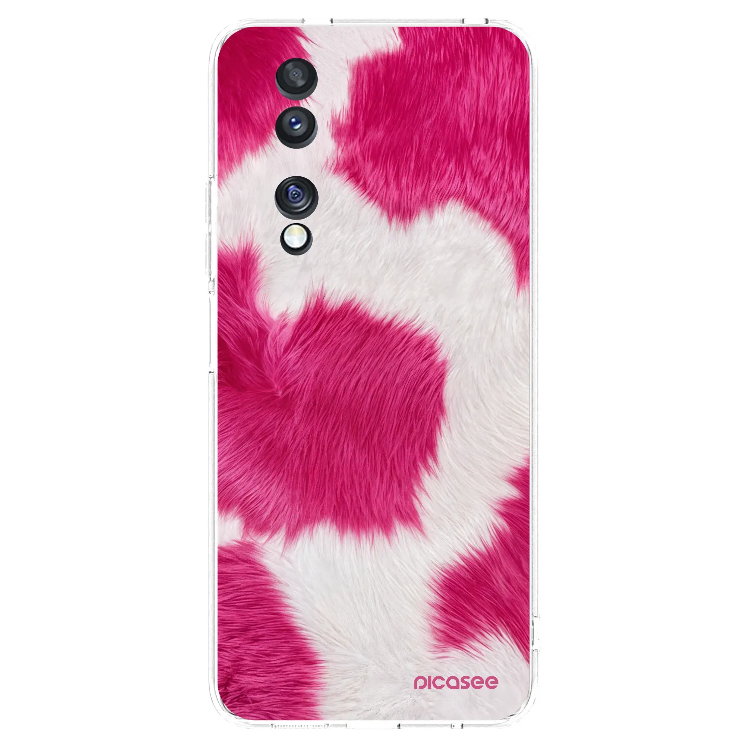 Picasee silikonski prozorni ovitek za Honor 70 - Pink Moo
