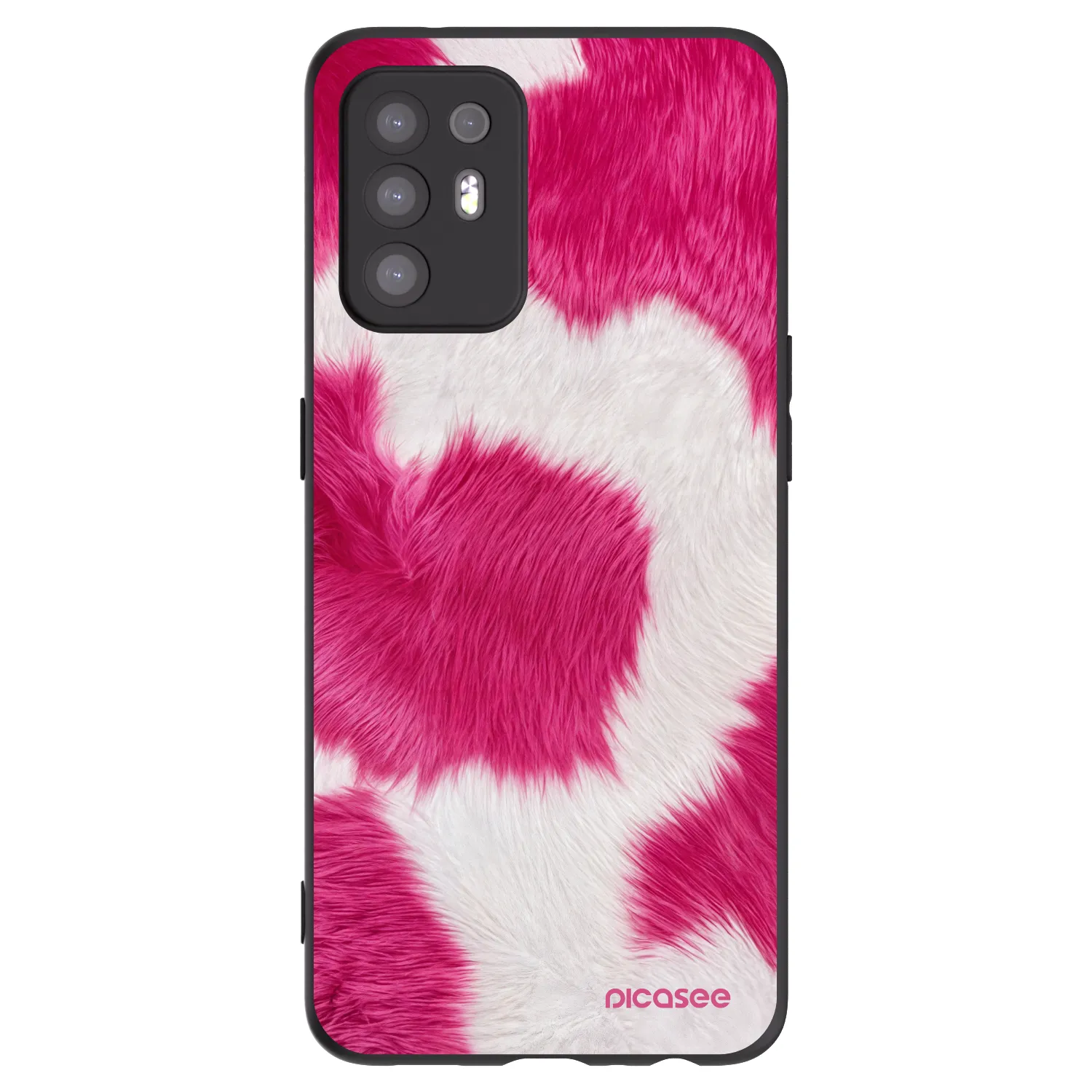 Picasee silikonski črni ovitek za OPPO A94 5G - Pink Moo