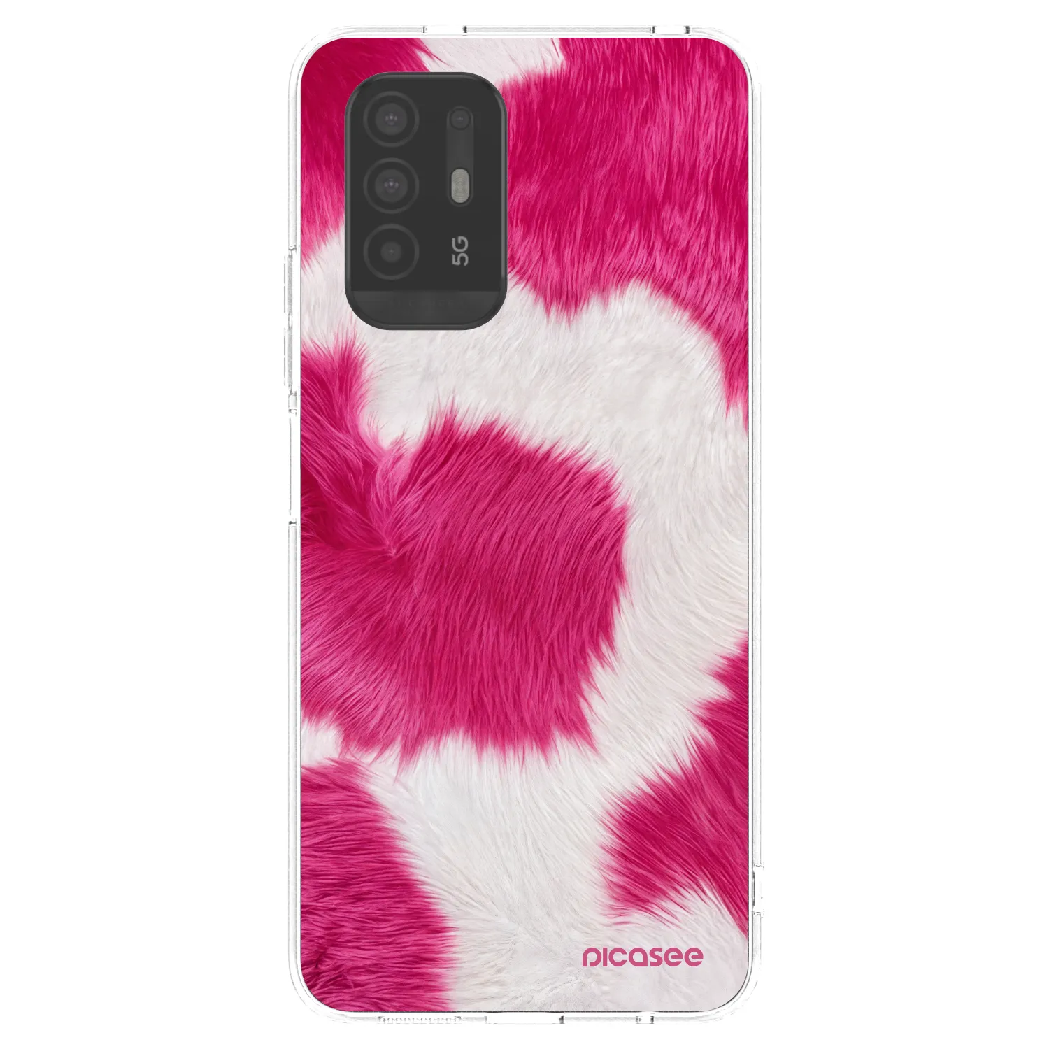 Picasee silikonski prozorni ovitek za OPPO A94 5G - Pink Moo