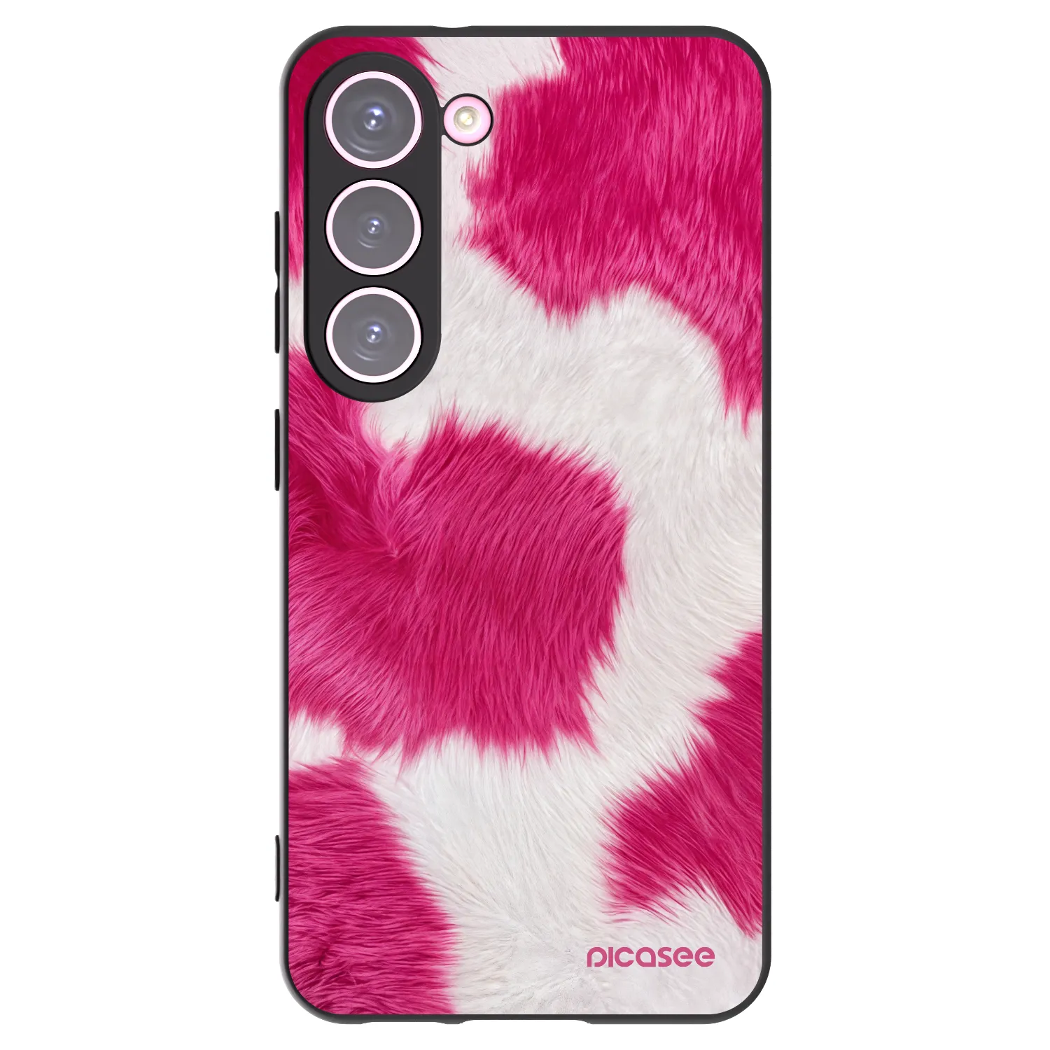 Picasee silikonski črni ovitek za Samsung Galaxy S23 5G - Pink Moo