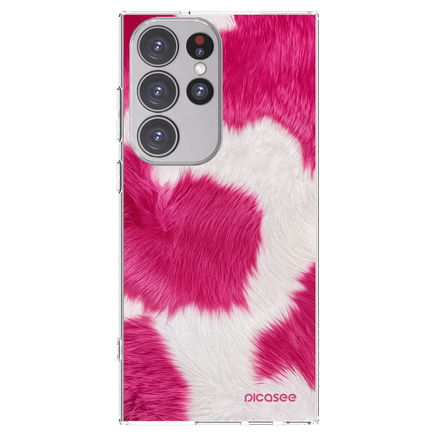 Picasee silikonski prozorni ovitek za Samsung Galaxy S23 Ultra 5G - Pink Moo