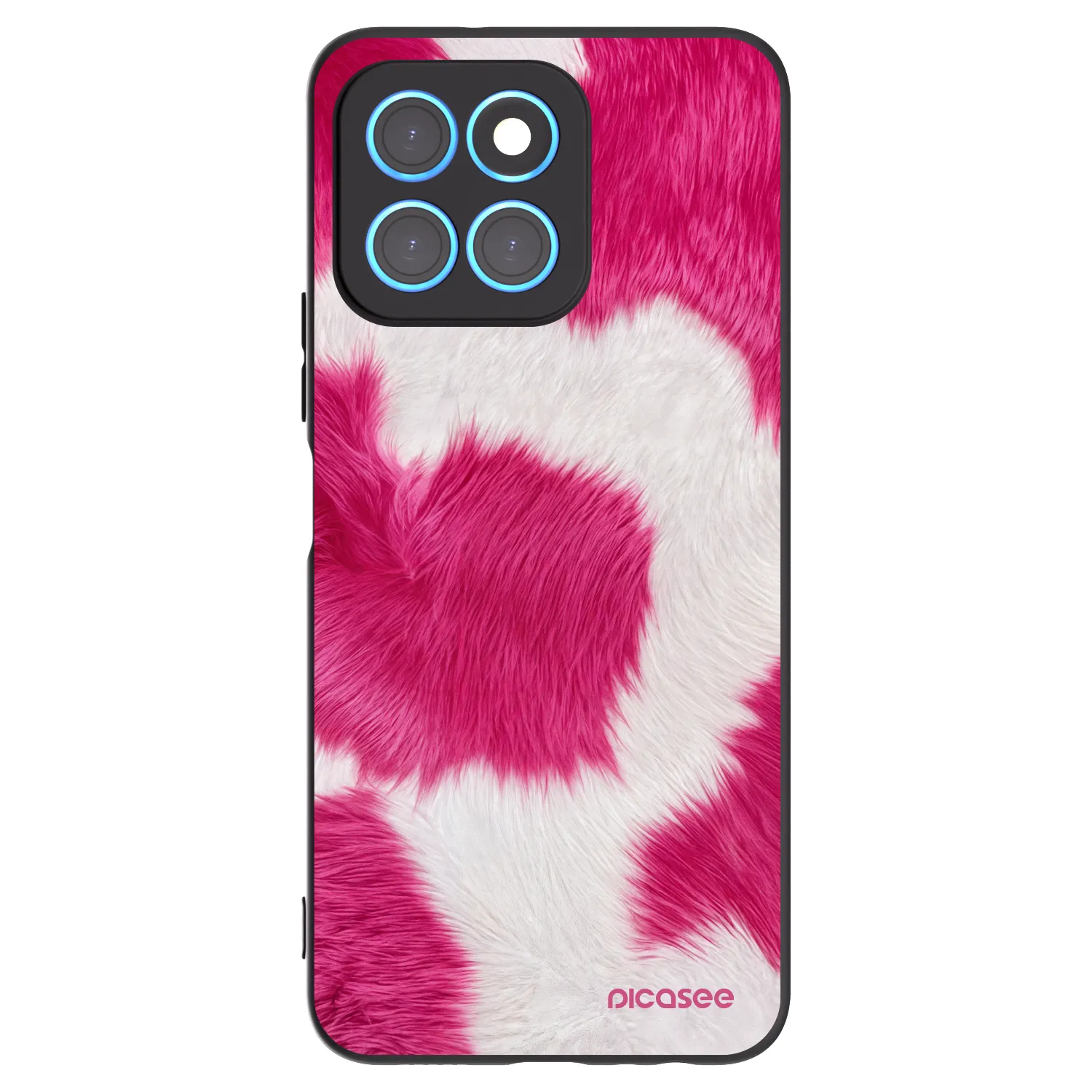 Picasee silikonski črni ovitek za Honor X8 5G - Pink Moo