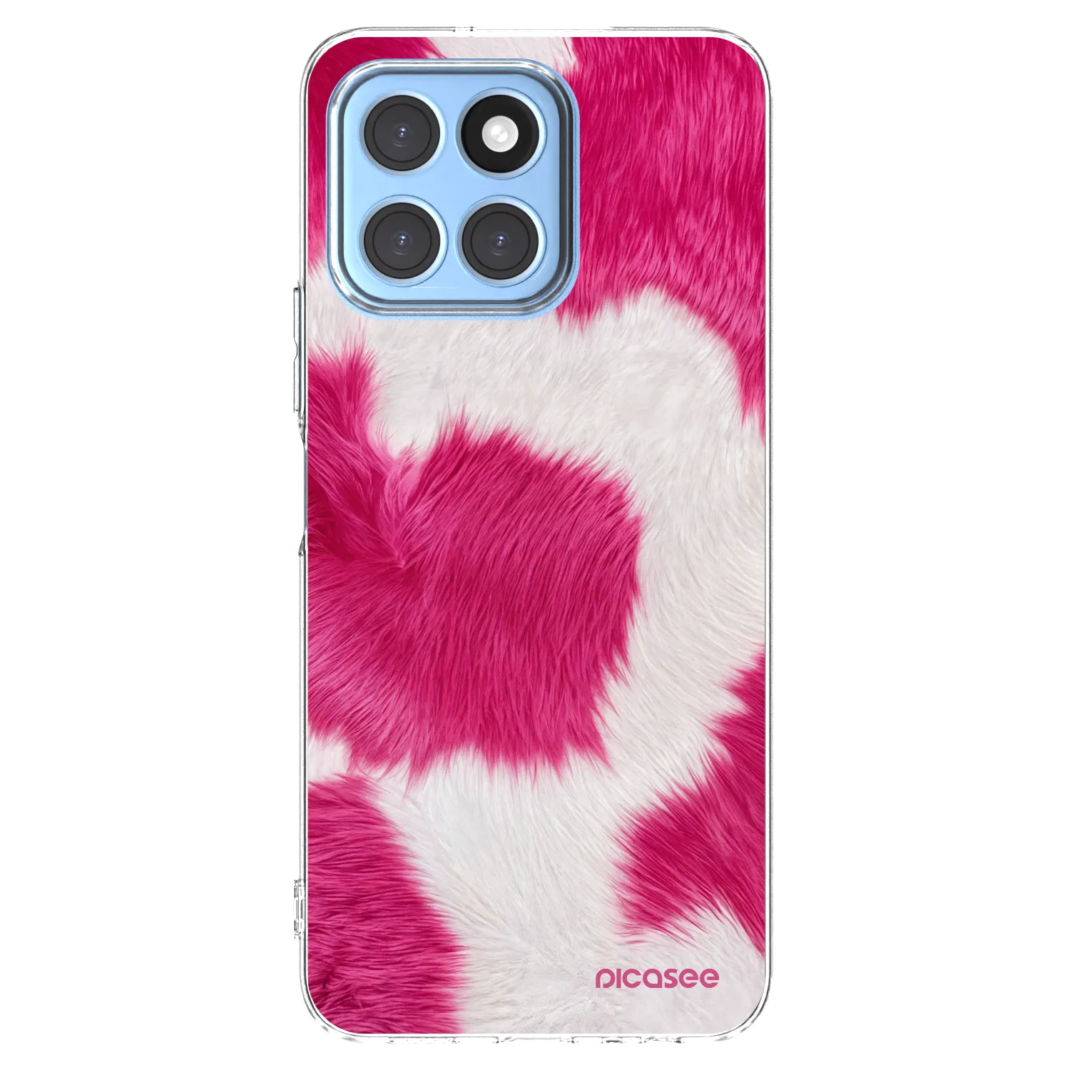 Picasee silikonski prozorni ovitek za Honor X8 5G - Pink Moo
