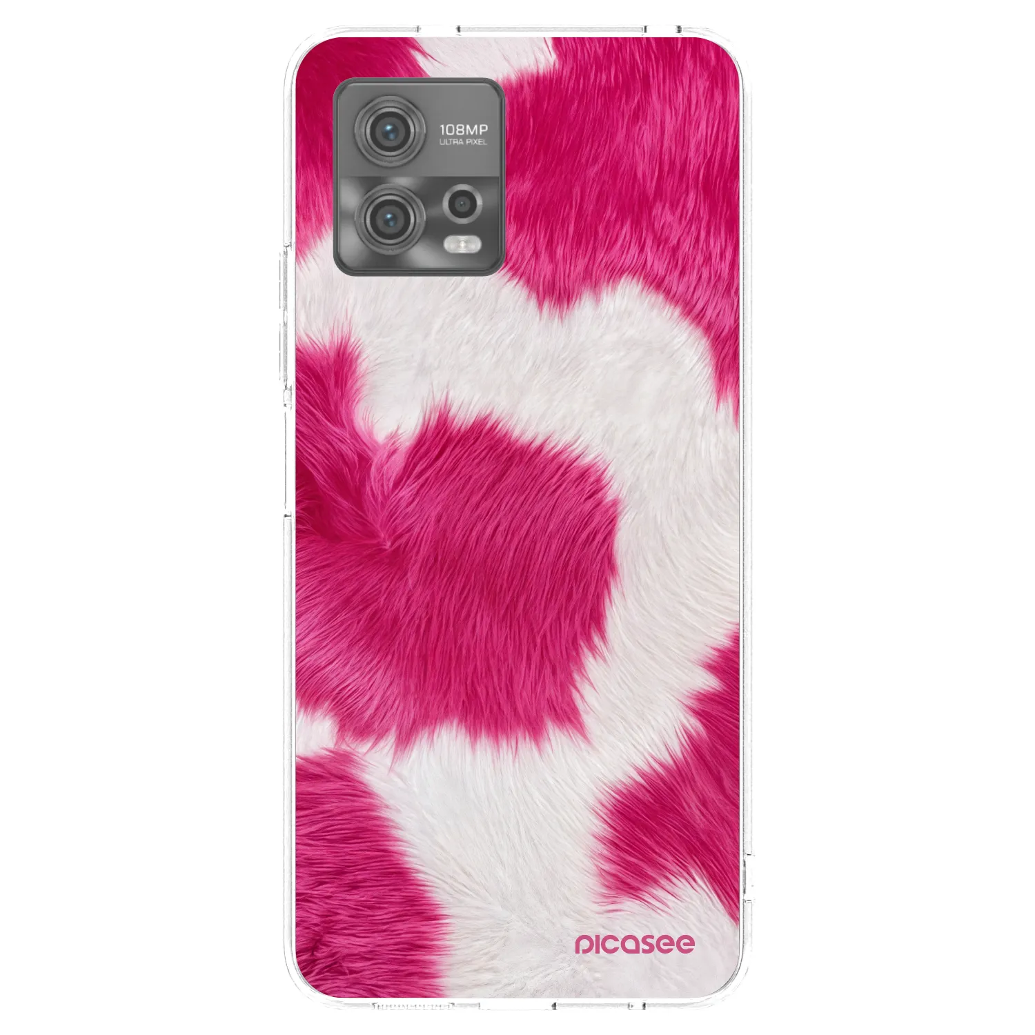 Picasee silikonski prozorni ovitek za Motorola Moto G72 - Pink Moo