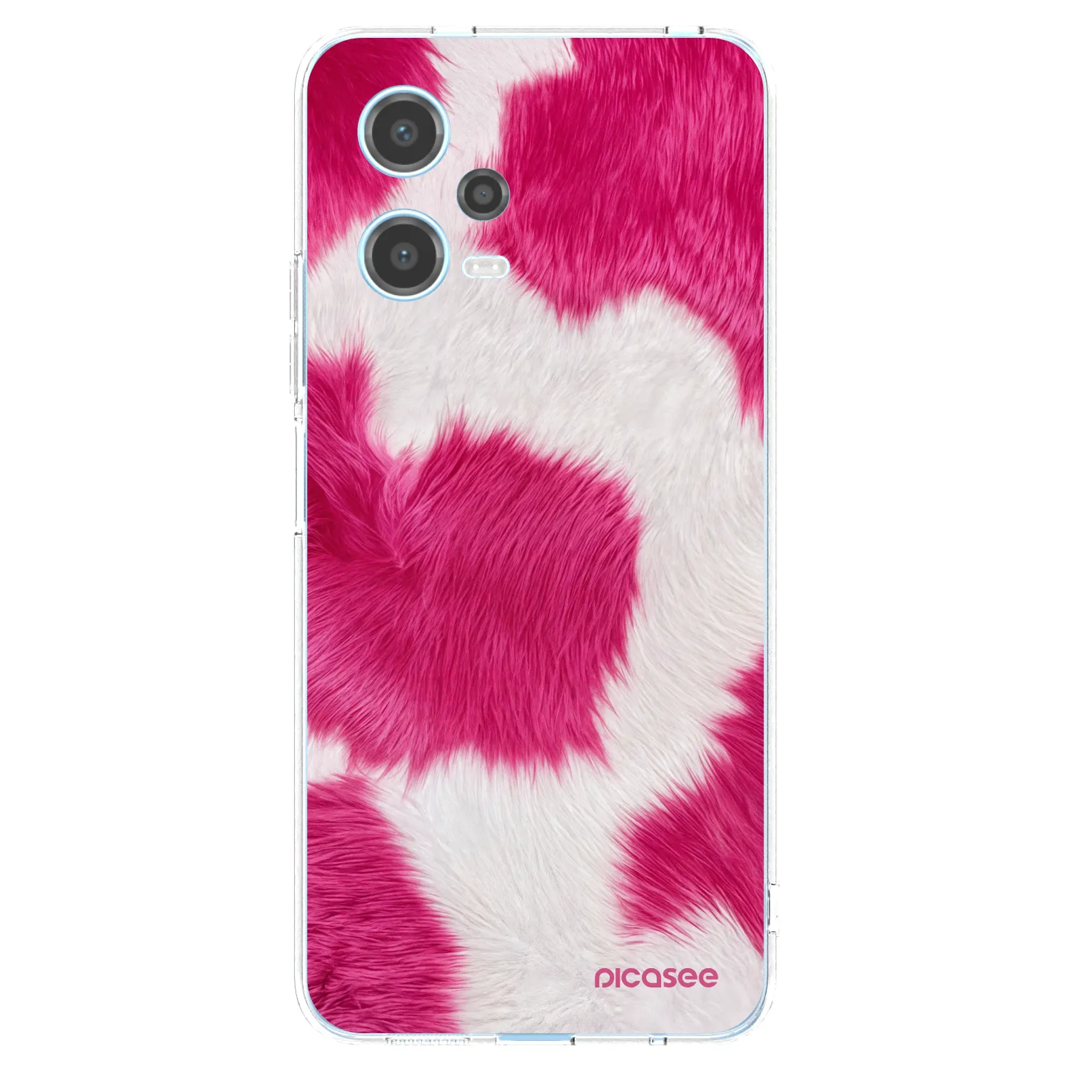 Picasee silikonski prozorni ovitek za Xiaomi Redmi Note 12 5G - Pink Moo
