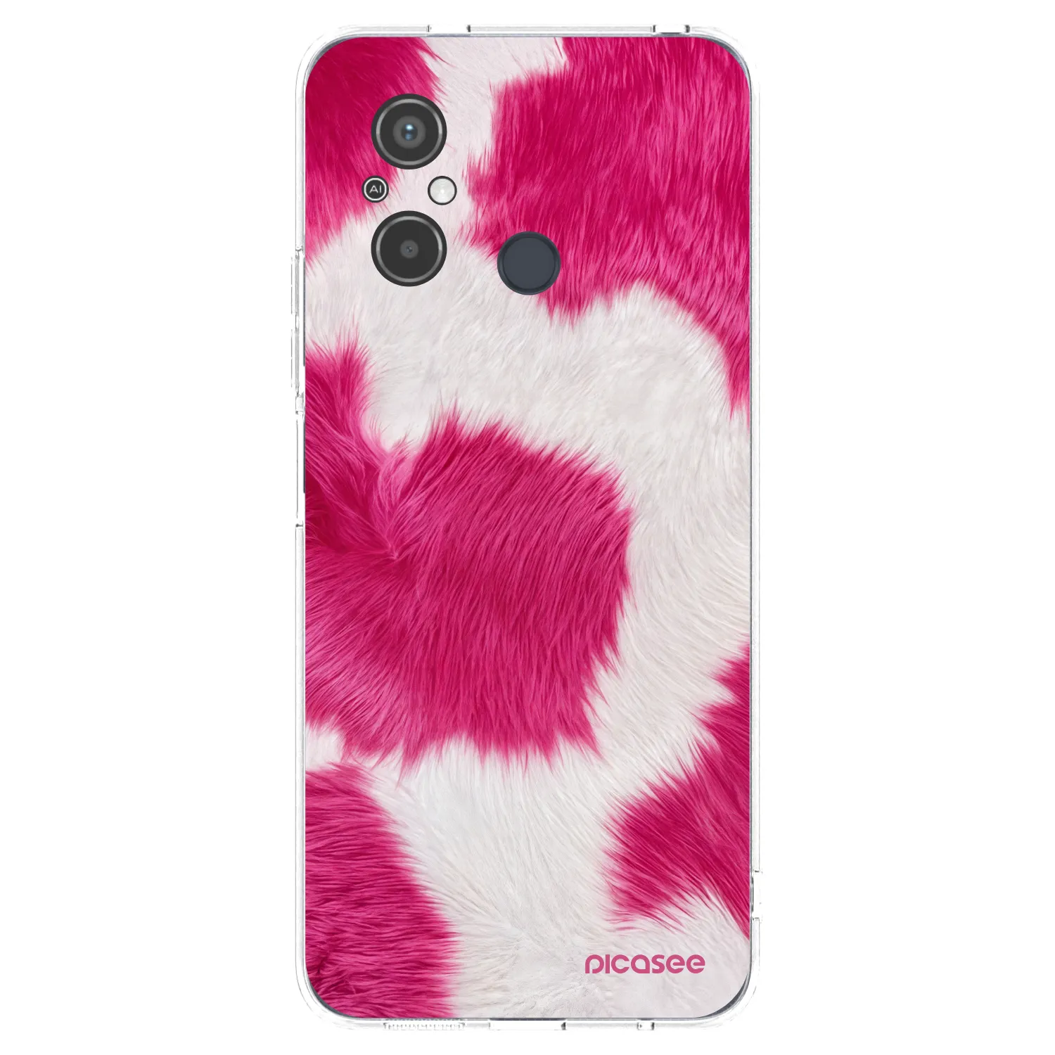 Picasee silikonski prozorni ovitek za Xiaomi Redmi 12C - Pink Moo