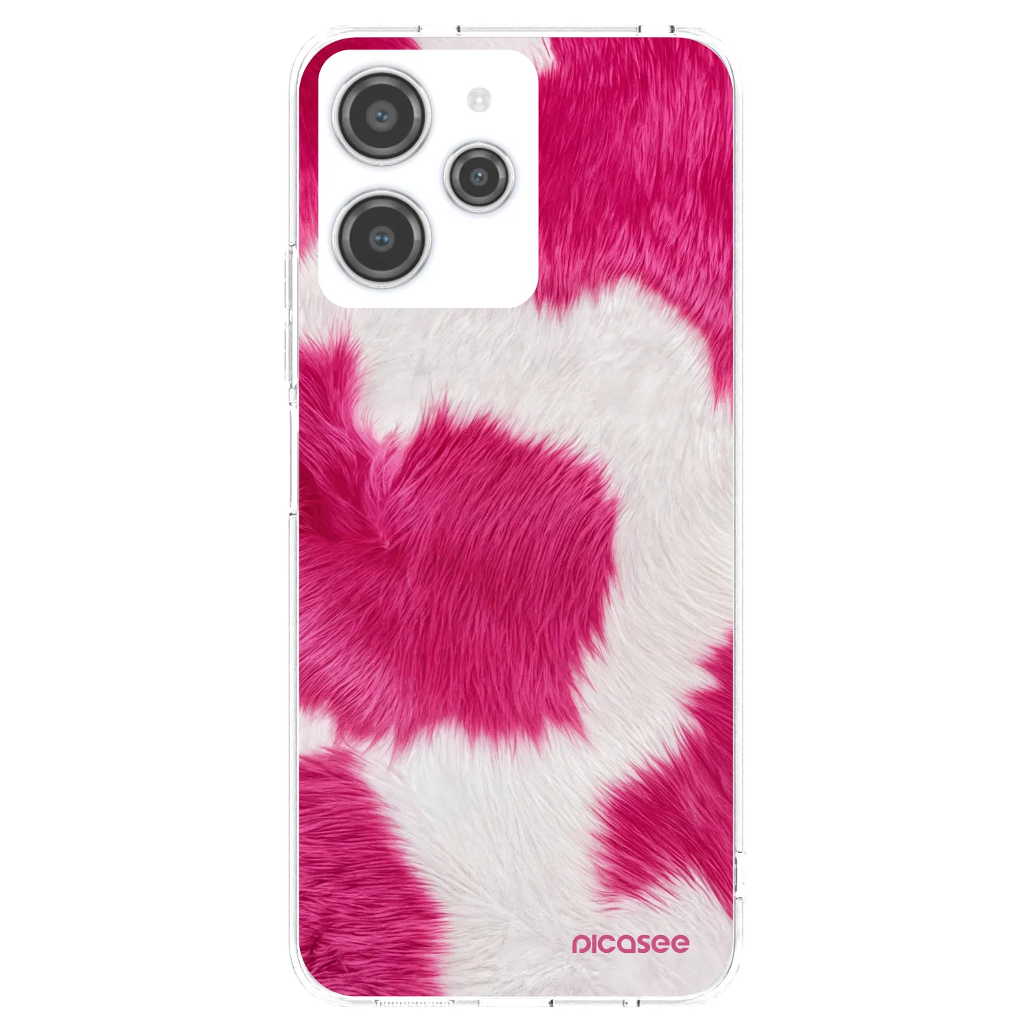 Picasee silikonski prozorni ovitek za Xiaomi Redmi 12 4G - Pink Moo