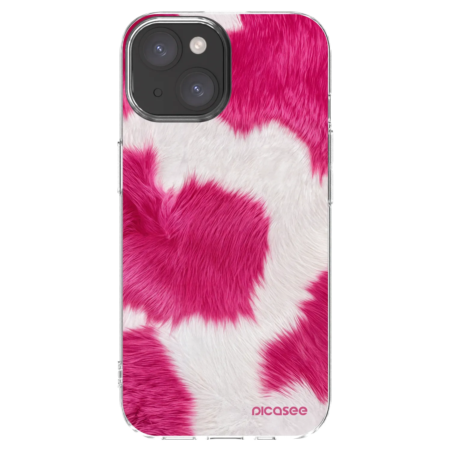 Picasee silikonski prozorni ovitek za Apple iPhone 15 - Pink Moo