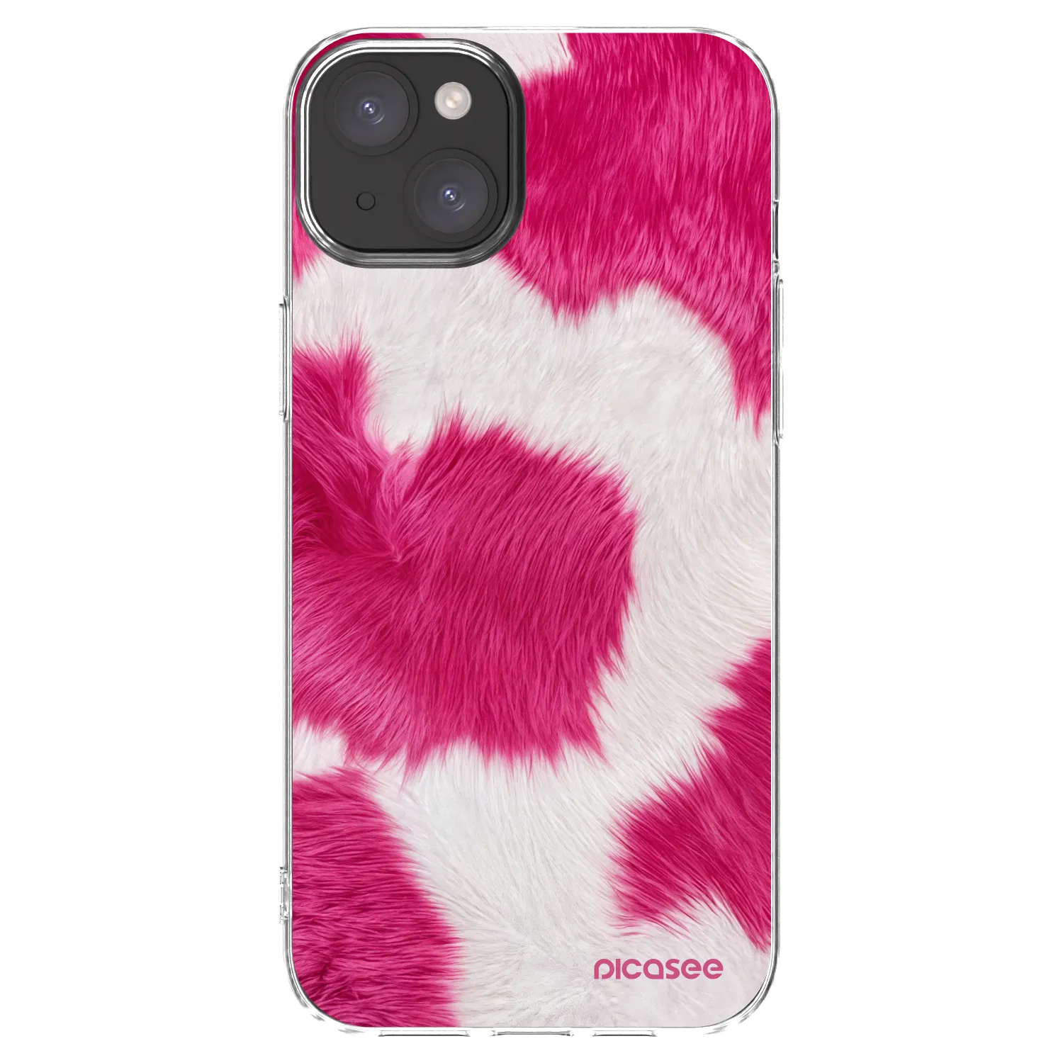 Picasee silikonski prozorni ovitek za Apple iPhone 15 Plus - Pink Moo