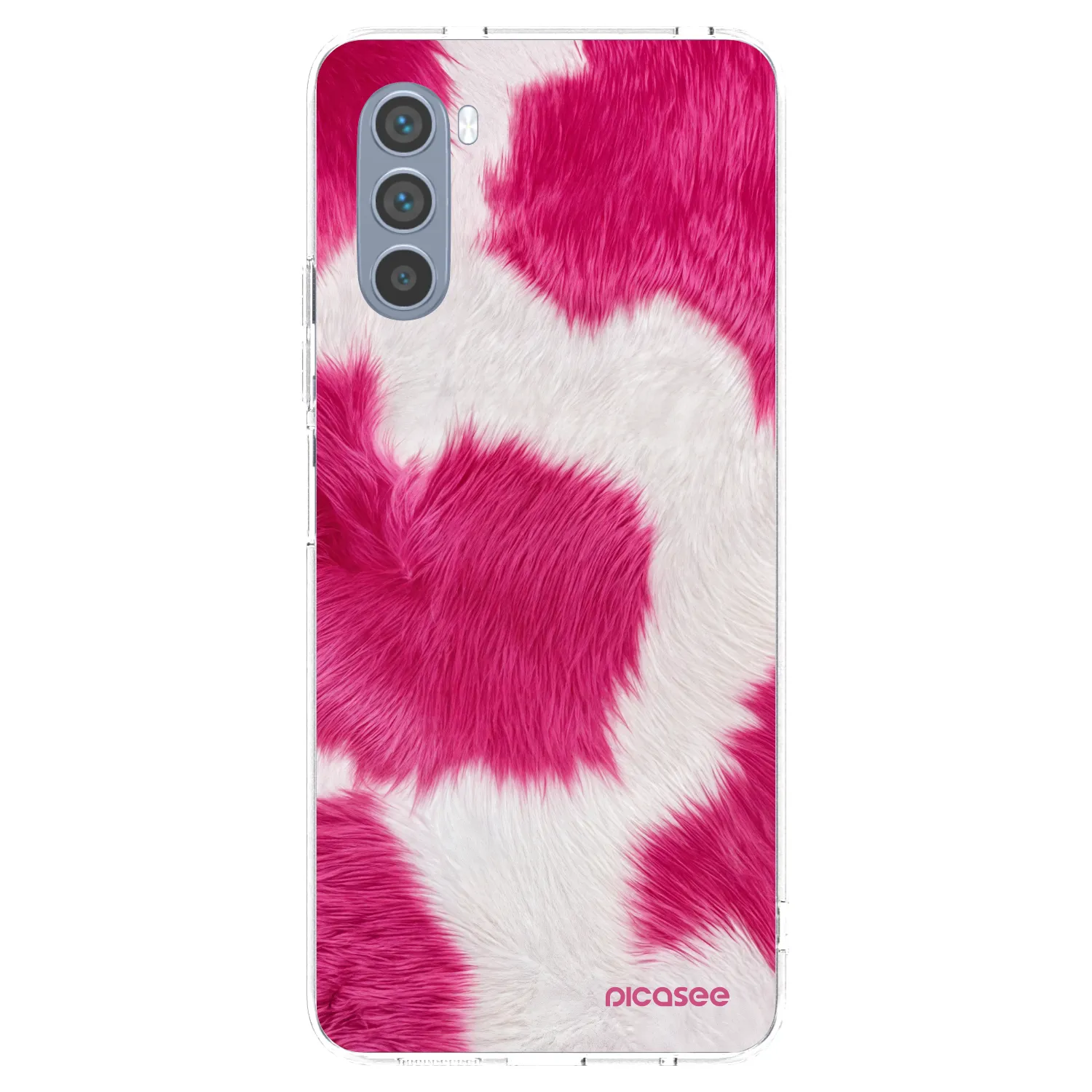 Picasee silikonski prozorni ovitek za Motorola Moto G62 - Pink Moo