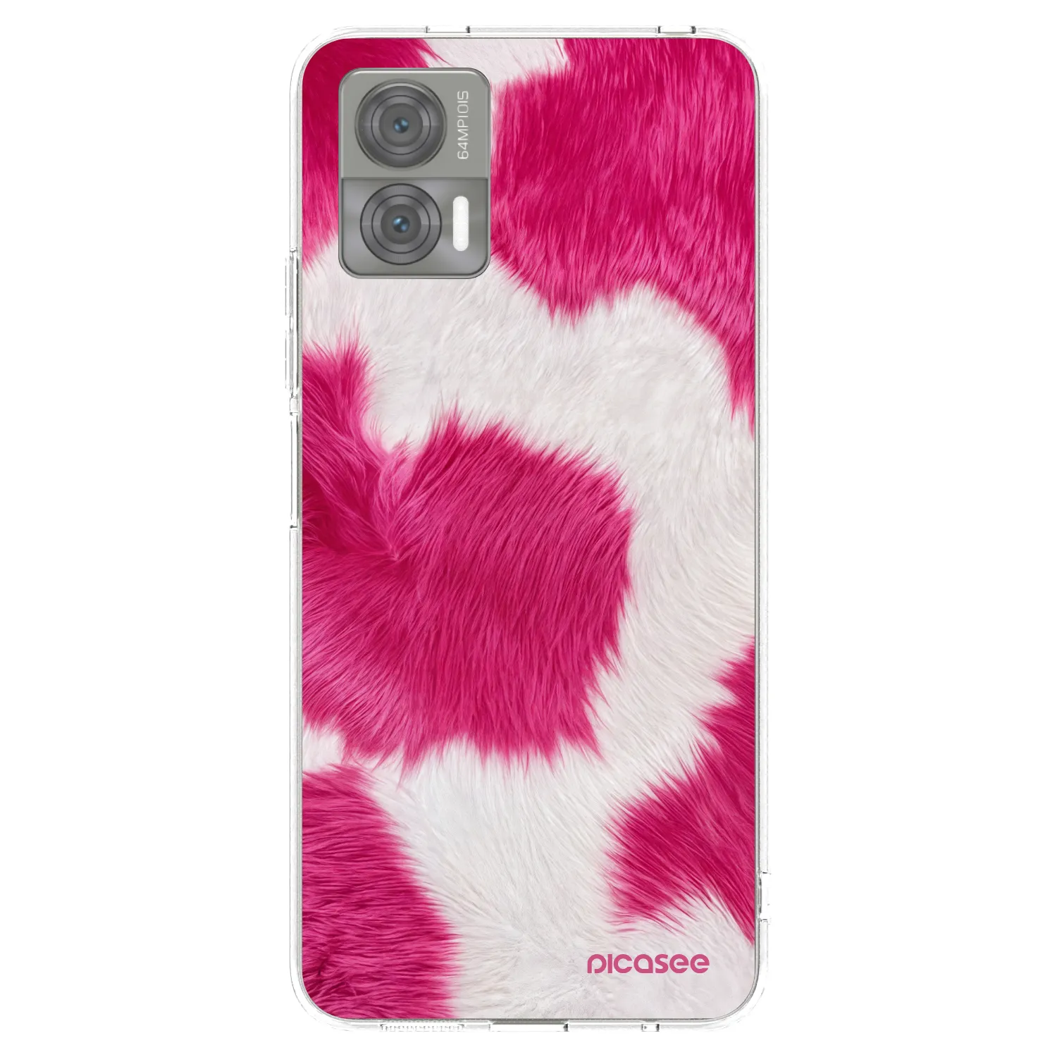 Picasee silikonski prozorni ovitek za Motorola Edge 30 Neo - Pink Moo