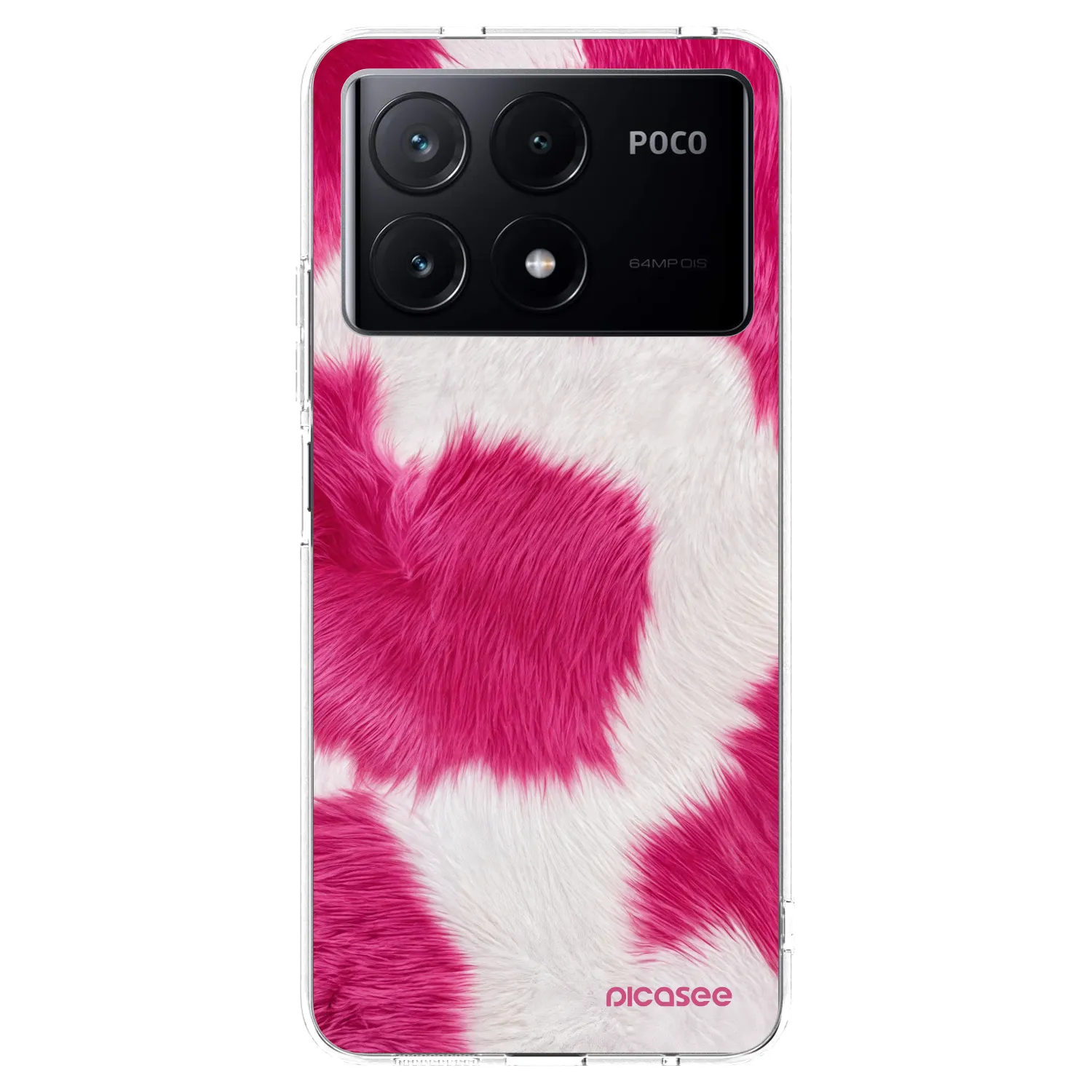 Picasee silikonski prozorni ovitek za Xiaomi Poco X6 Pro - Pink Moo