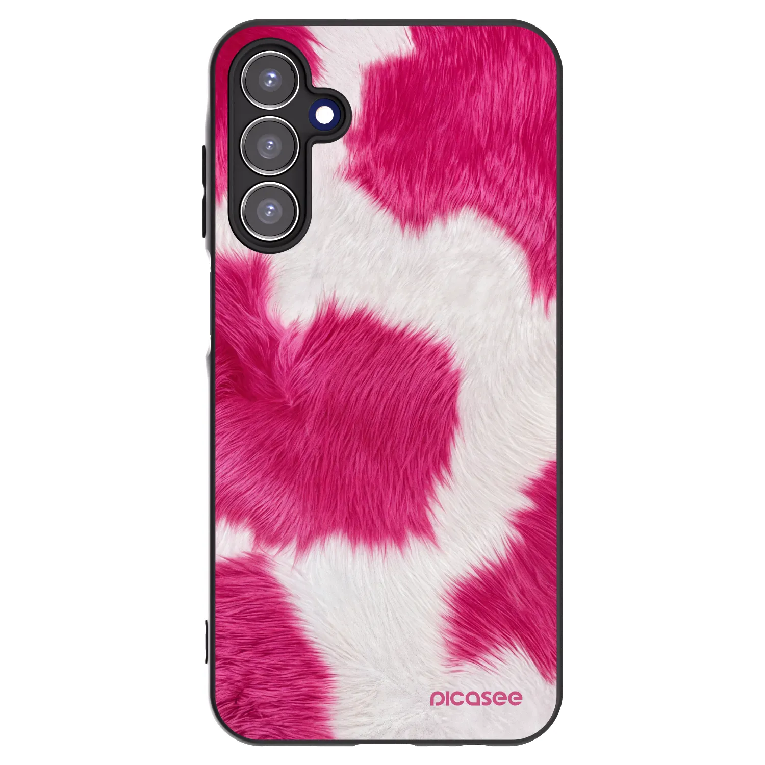 Picasee silikonski črni ovitek za Samsung Galaxy A15 A156B 5G - Pink Moo