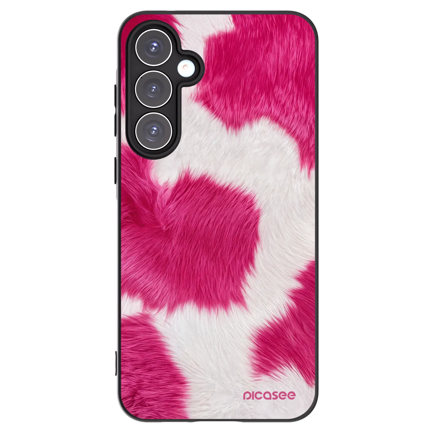 Picasee silikonski črni ovitek za Samsung Galaxy A55 5G A556B - Pink Moo