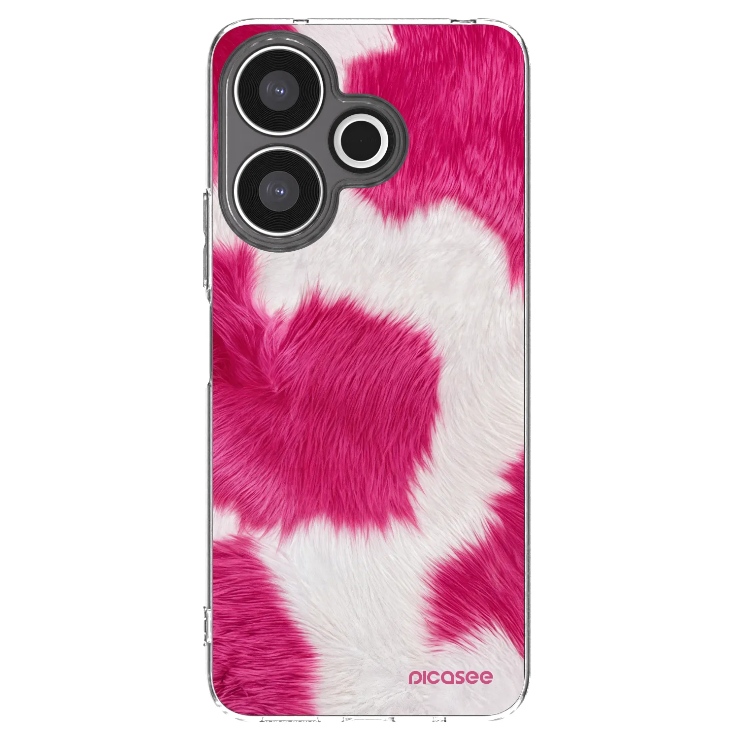Picasee silikonski prozorni ovitek za Xiaomi Redmi 13 4G - Pink Moo