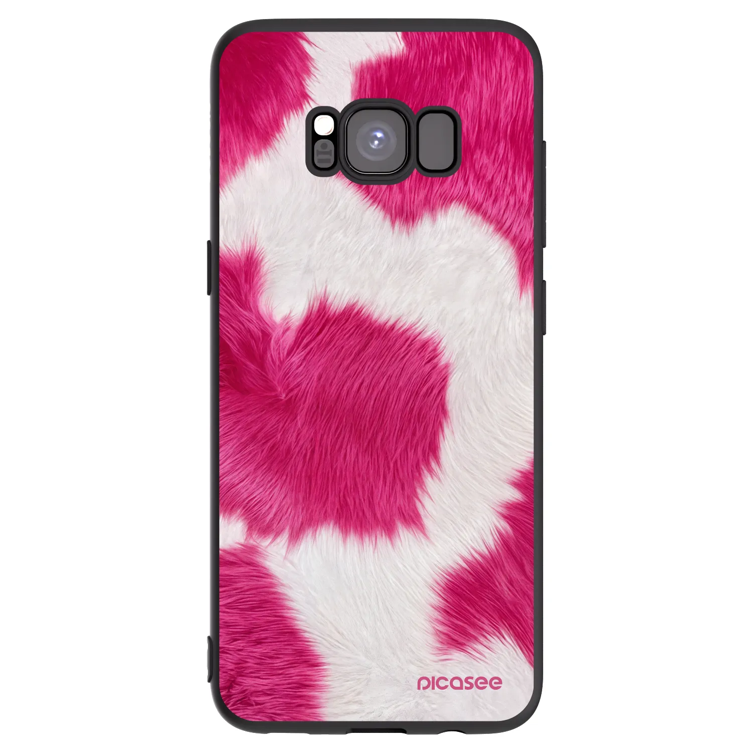 Picasee silikonski črni ovitek za Samsung Galaxy S8 G950F - Pink Moo