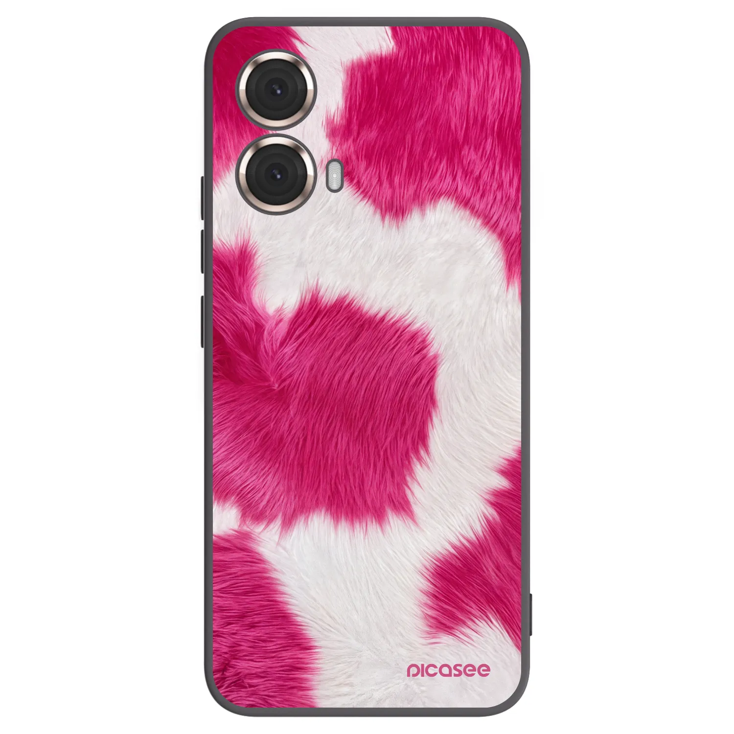 Picasee silikonski črni ovitek za Motorola Moto G85 - Pink Moo