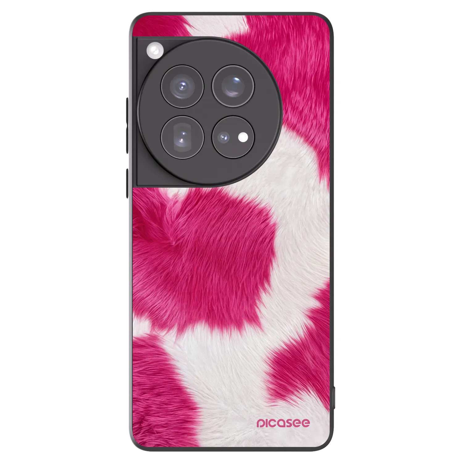 Picasee silikonski črni ovitek za OnePlus 12 5G - Pink Moo