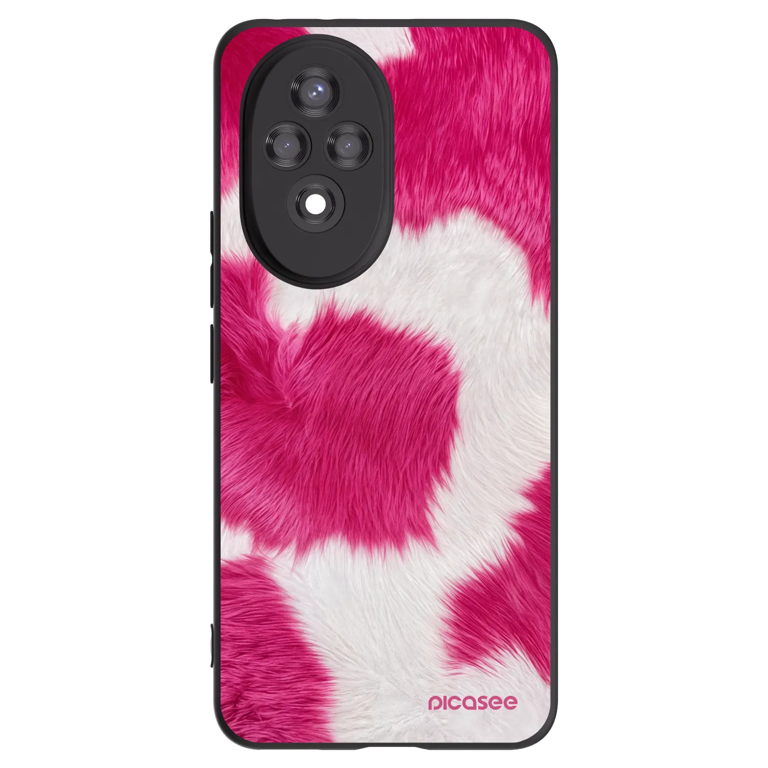 Picasee silikonski črni ovitek za Honor 200 Pro 5G - Pink Moo