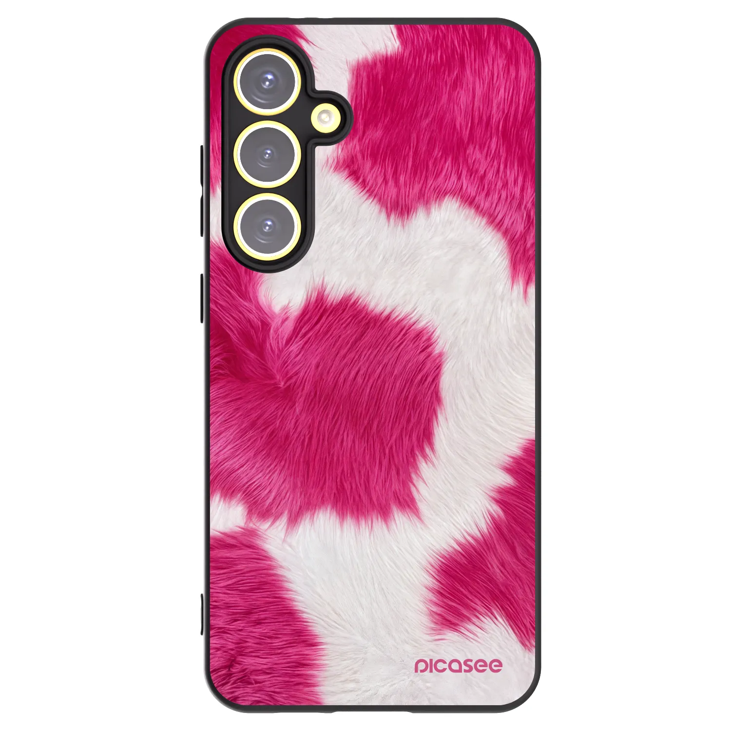 Picasee silikonski črni ovitek za Samsung Galaxy S24 FE S721B - Pink Moo