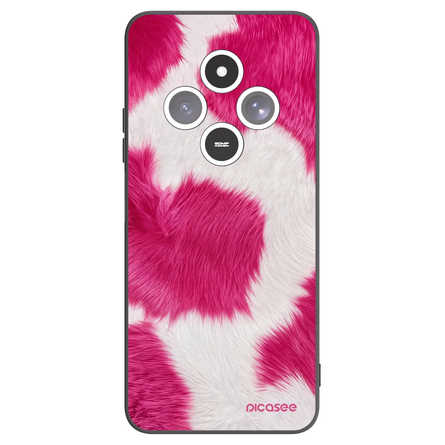 Picasee silikonski črni ovitek za Xiaomi Redmi 14C - Pink Moo