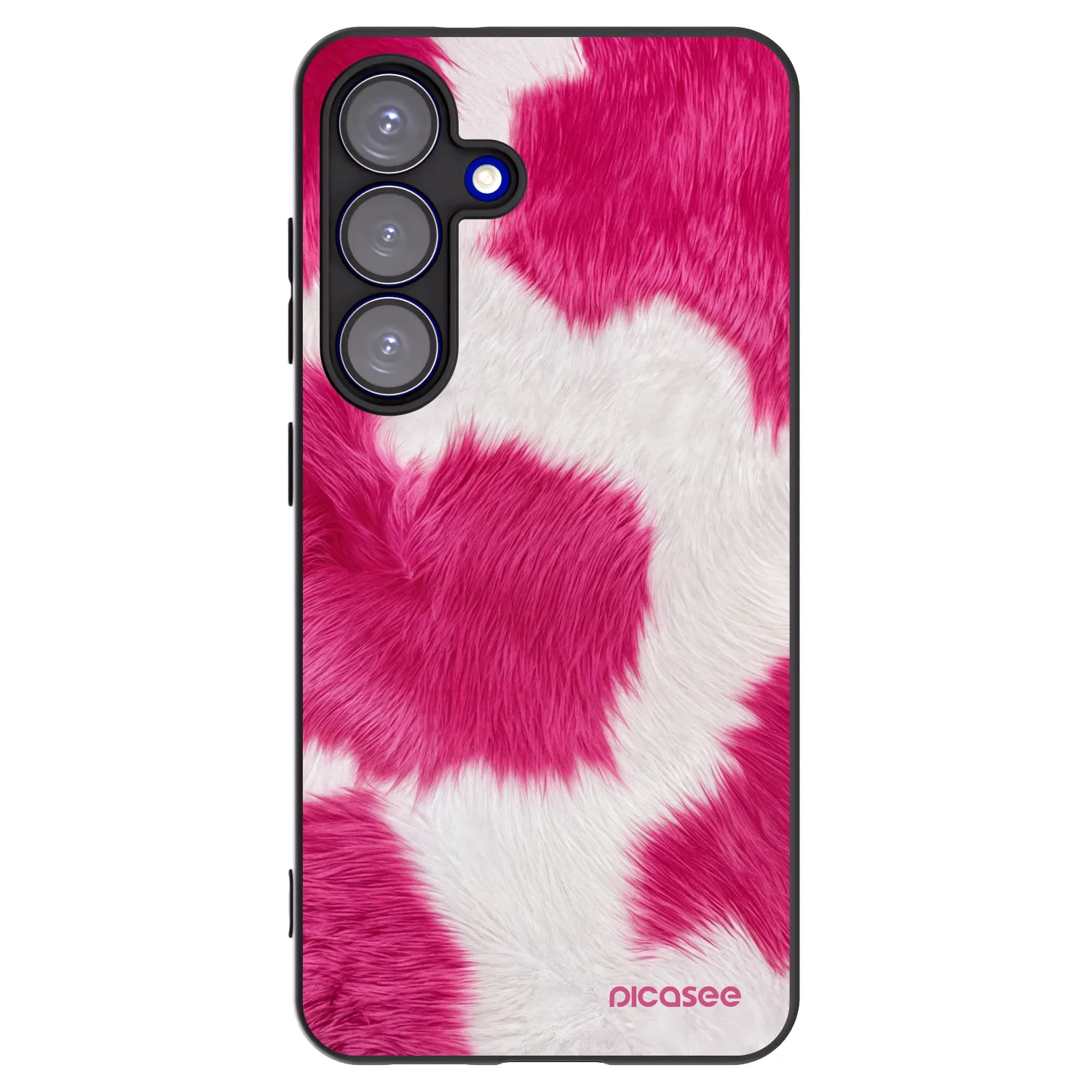 Picasee silikonski črni ovitek za Samsung Galaxy S25 5G - Pink Moo