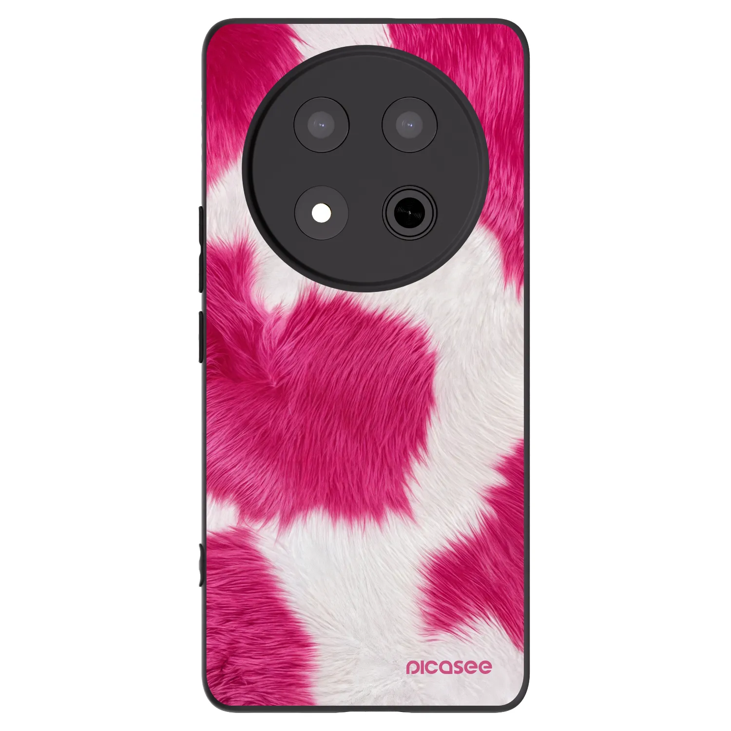 Picasee silikonski črni ovitek za Honor Magic7 Lite 5G - Pink Moo