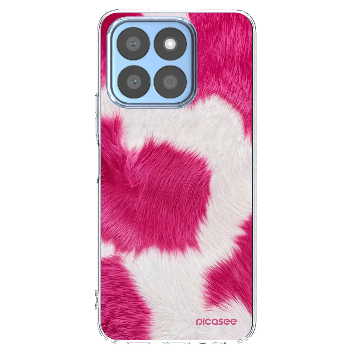 Picasee silikonski prozorni ovitek za Honor X8c - Pink Moo