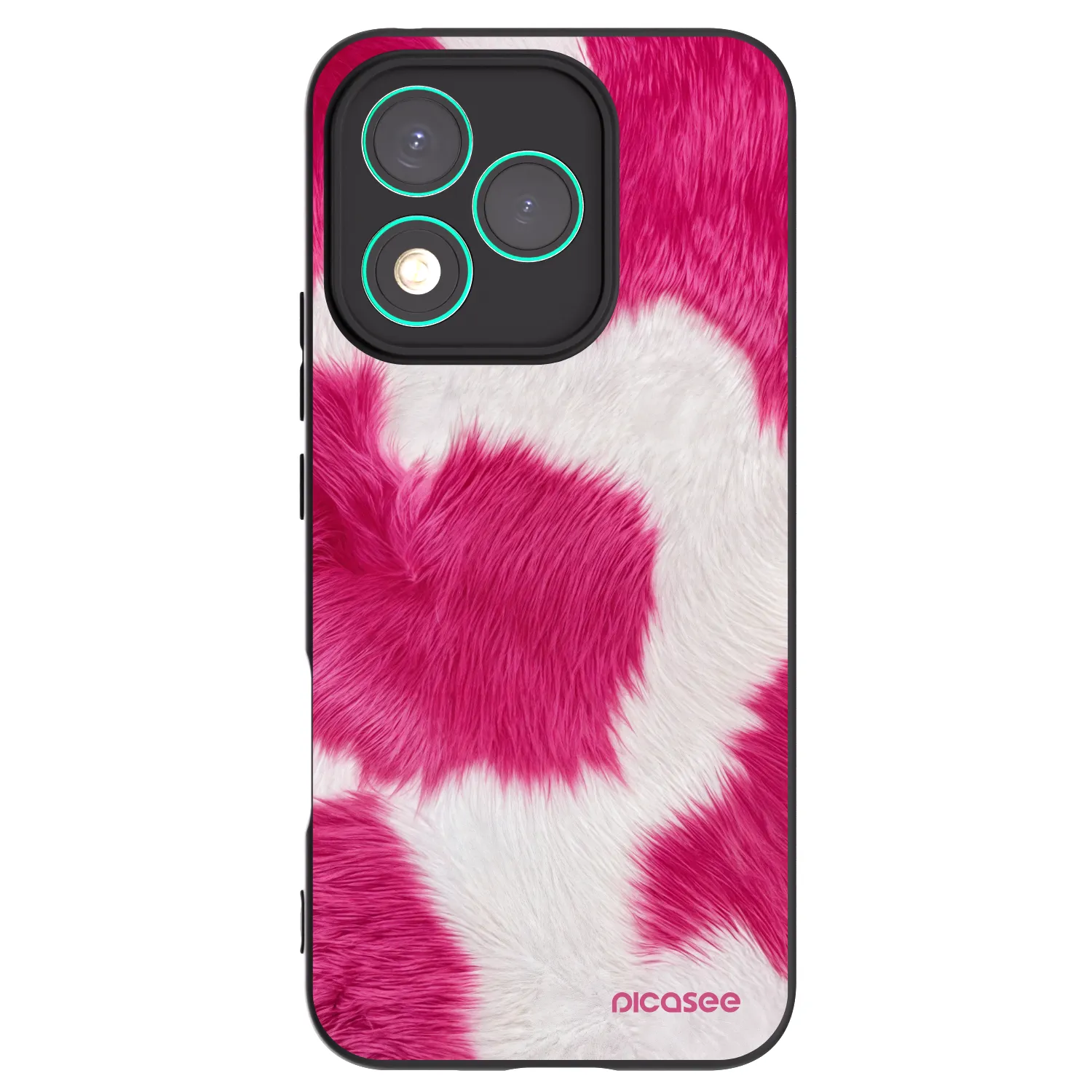 Picasee silikonski črni ovitek za Honor 400 Lite 5G - Pink Moo