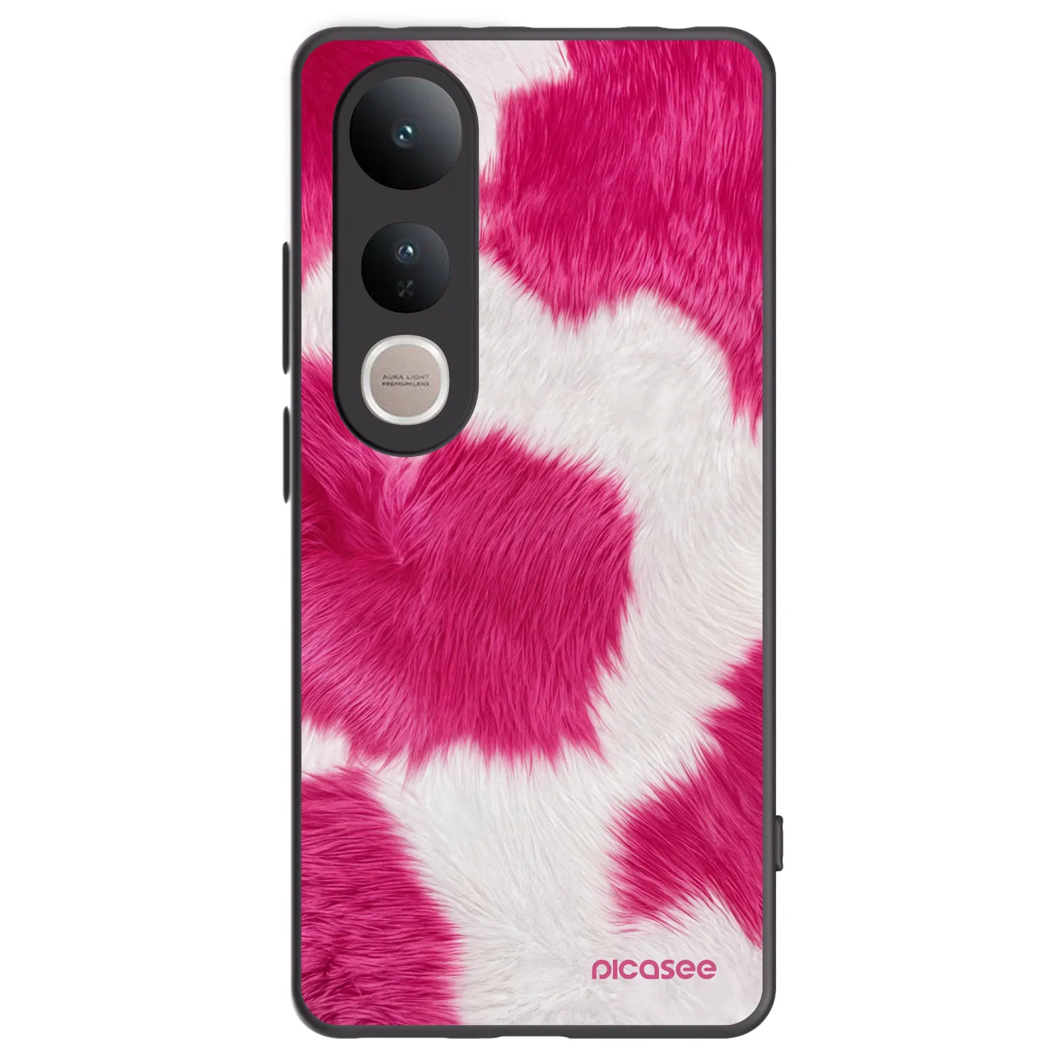 Picasee silikonski črni ovitek za Vivo V50 Lite 5G - Pink Moo