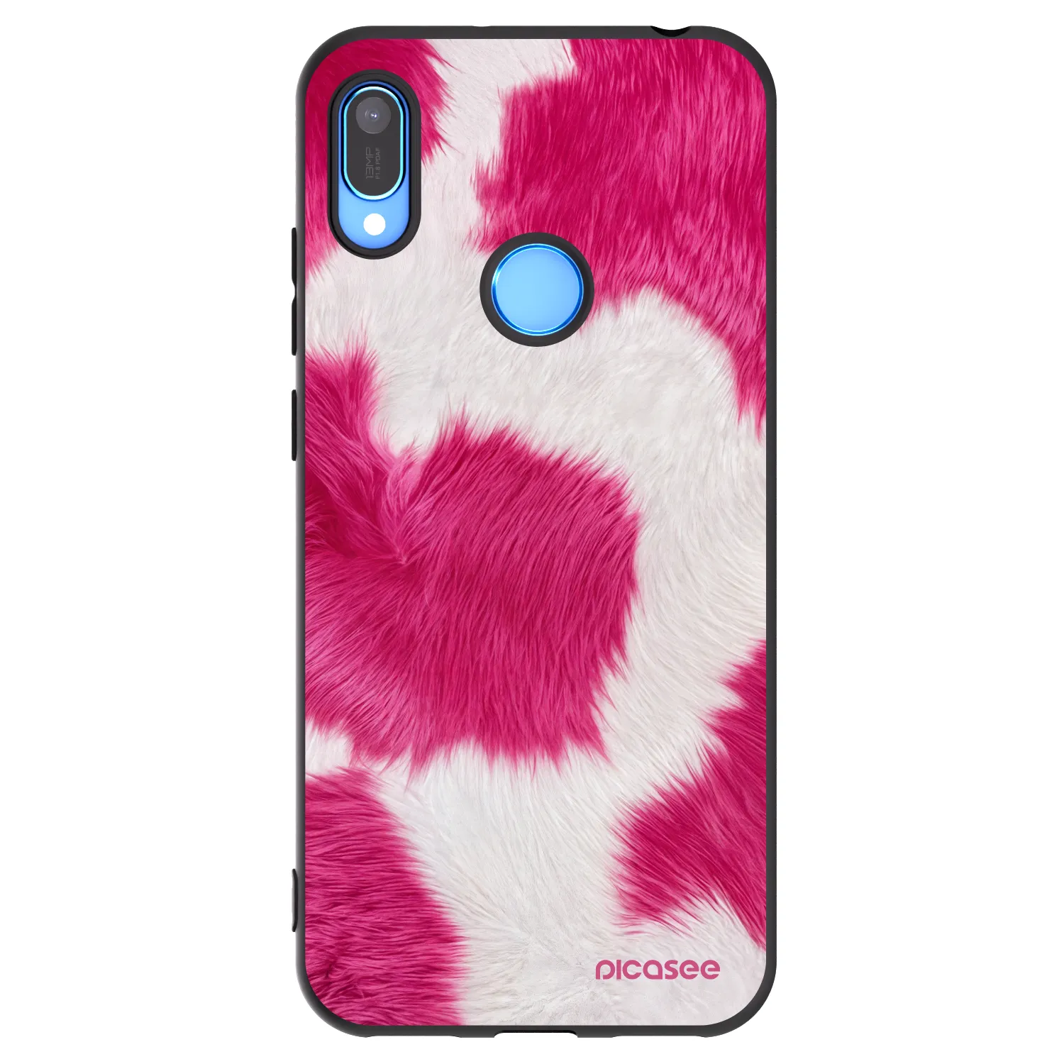 Picasee silikonski črni ovitek za Huawei Y6 2019 - Pink Moo