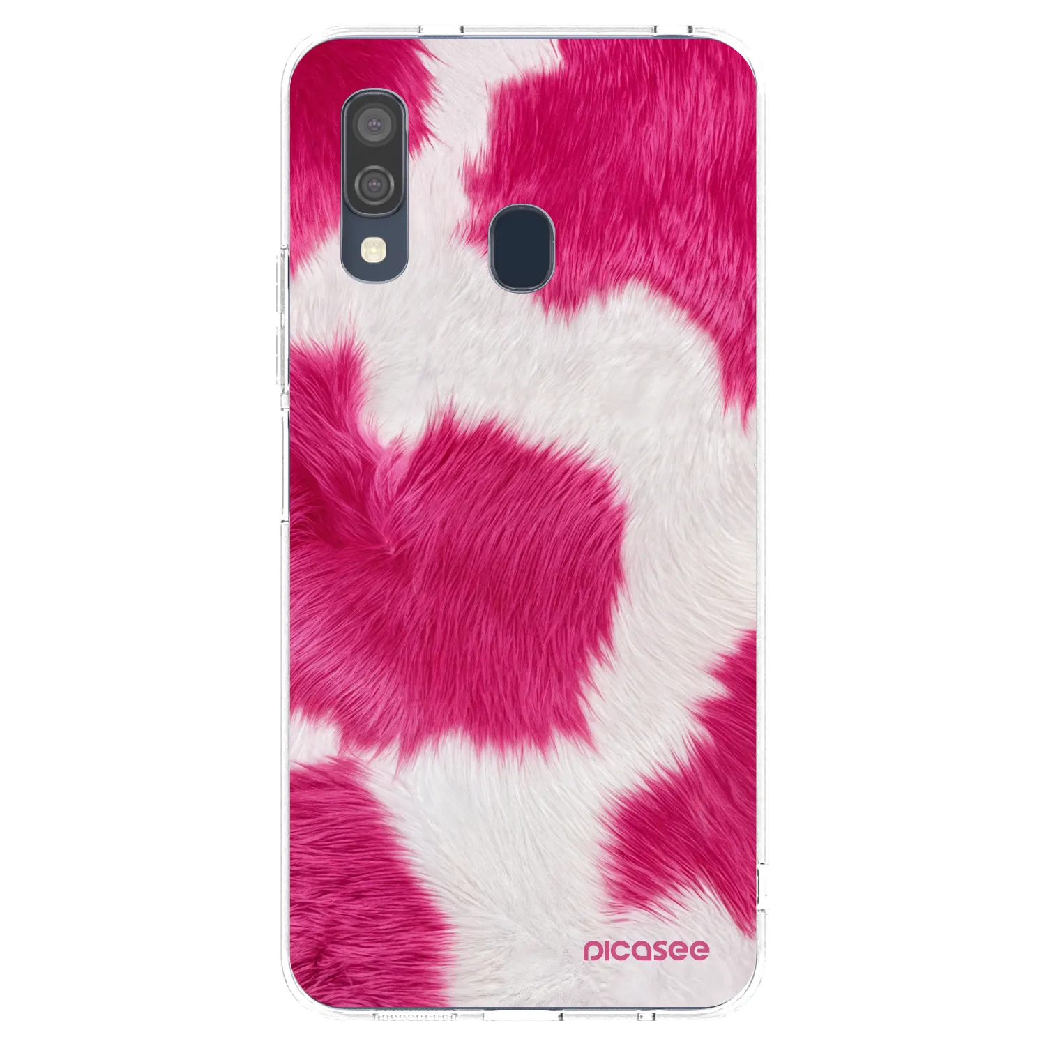 Picasee silikonski prozorni ovitek za Samsung Galaxy A40 A405F - Pink Moo