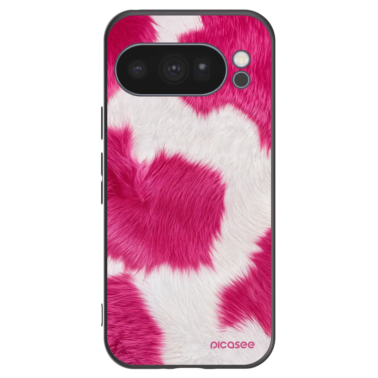 Picasee silikonski črni ovitek za Google Pixel 10 Pro - Pink Moo