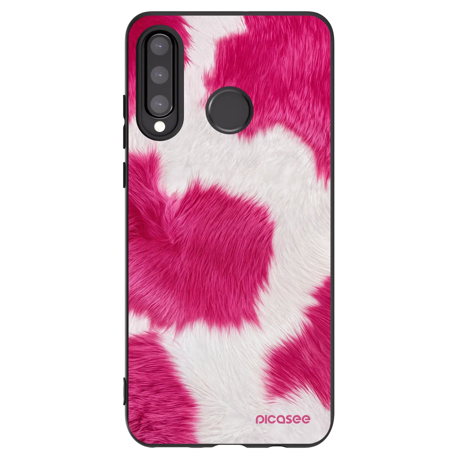 Picasee silikonski črni ovitek za Huawei P30 Lite - Pink Moo