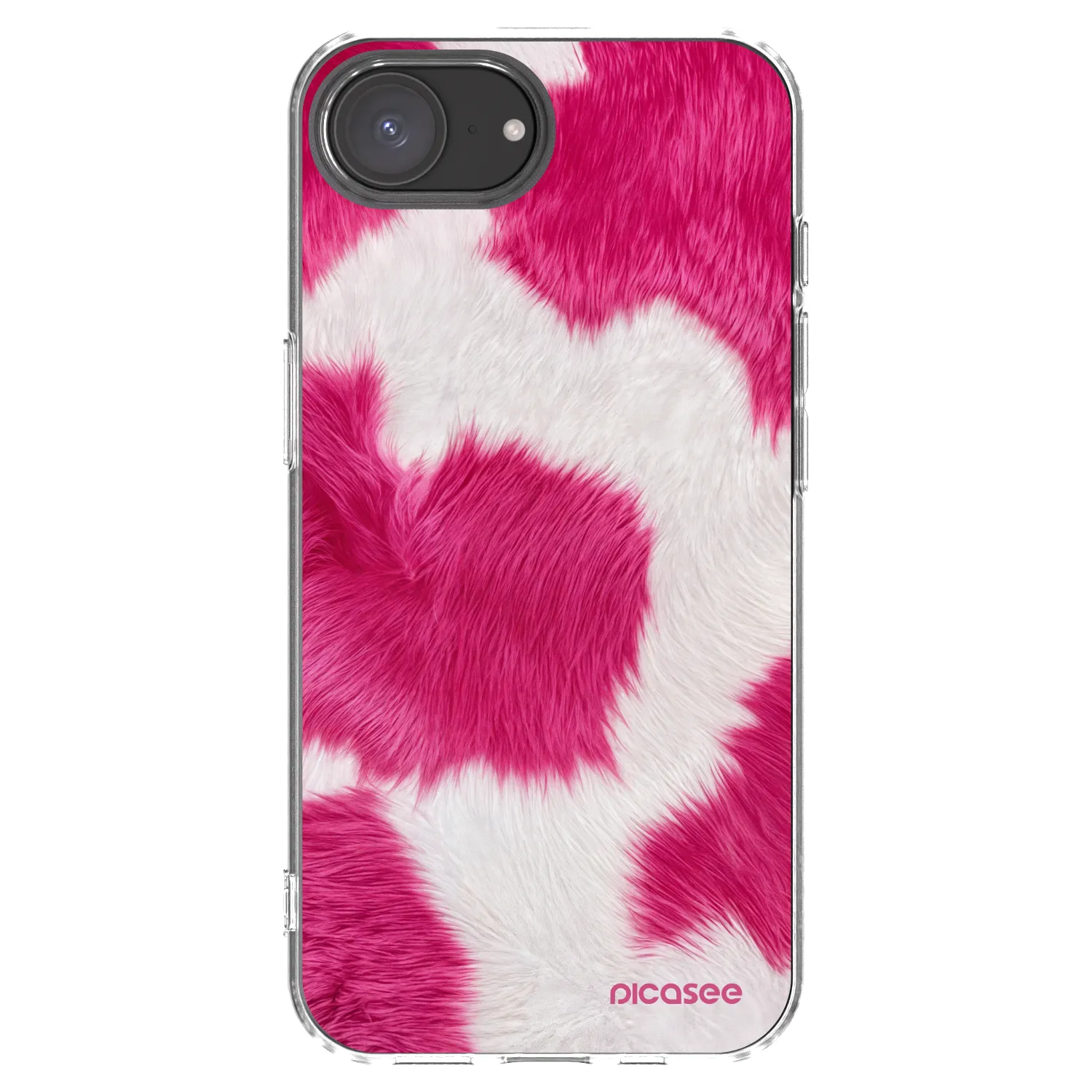 Picasee silikonski prozorni ovitek za Apple iPhone 17e - Pink Moo