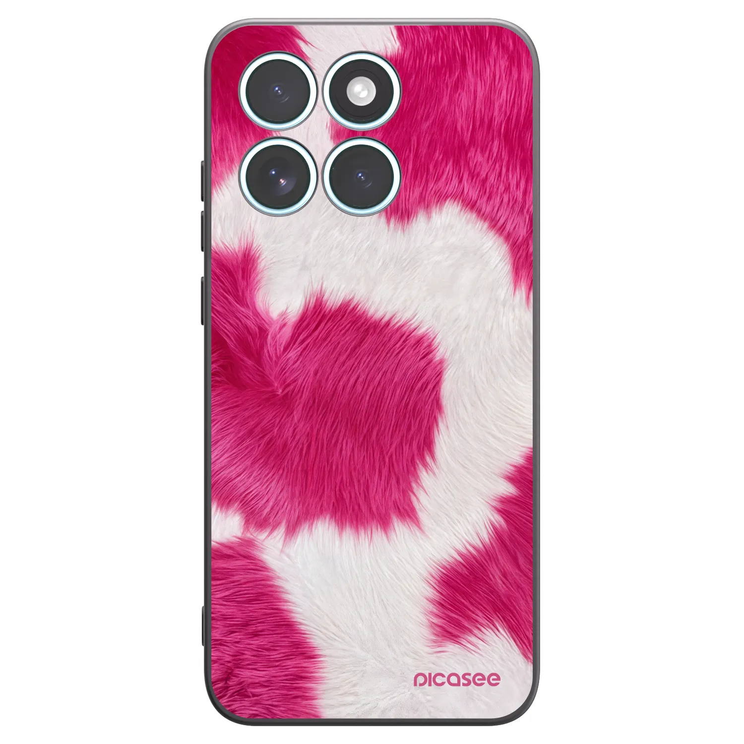 Picasee silikonski črni ovitek za Motorola Edge 70 Fusion - Pink Moo