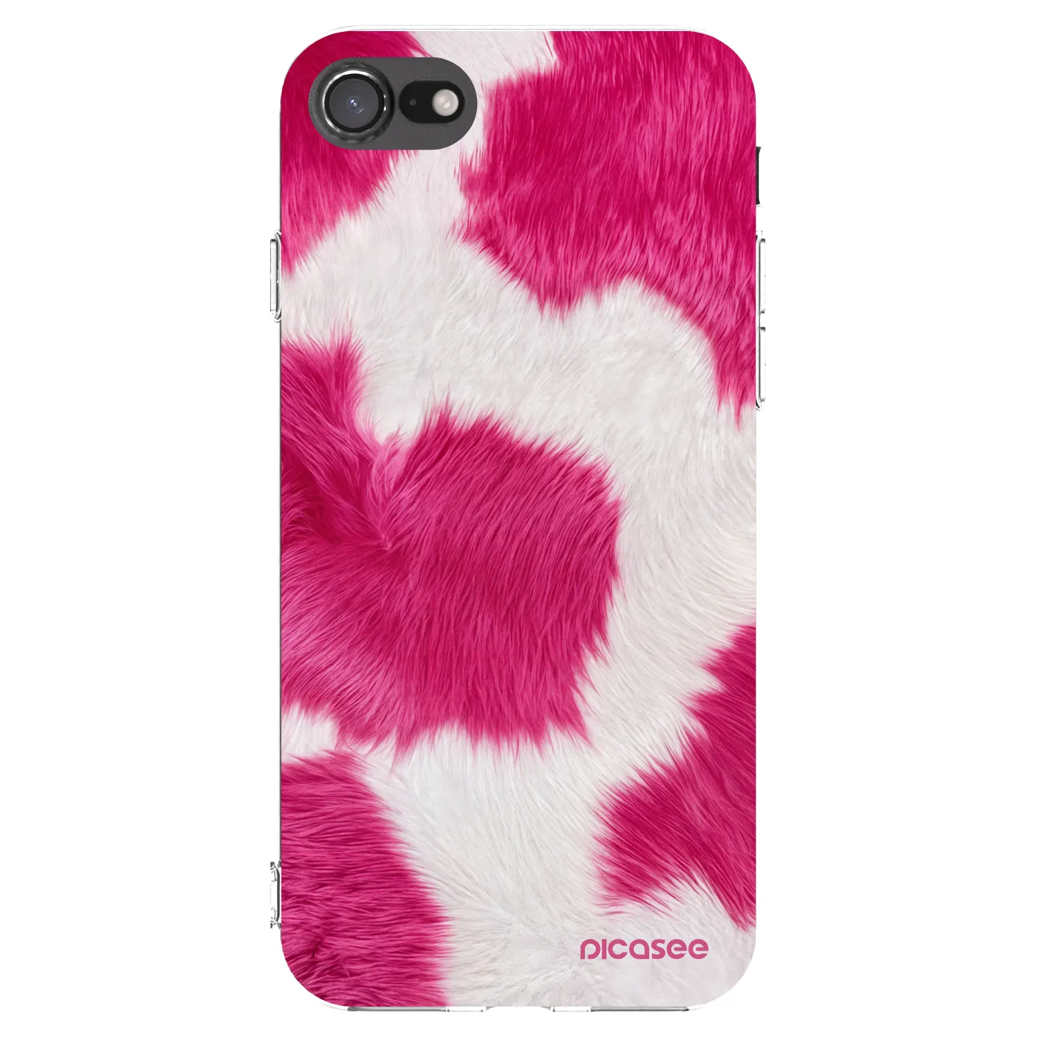 Picasee silikonski prozorni ovitek za Apple iPhone 8 - Pink Moo