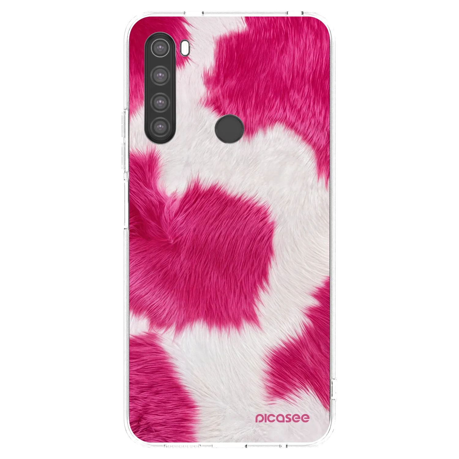 Picasee silikonski prozorni ovitek za Xiaomi Redmi Note 8 - Pink Moo