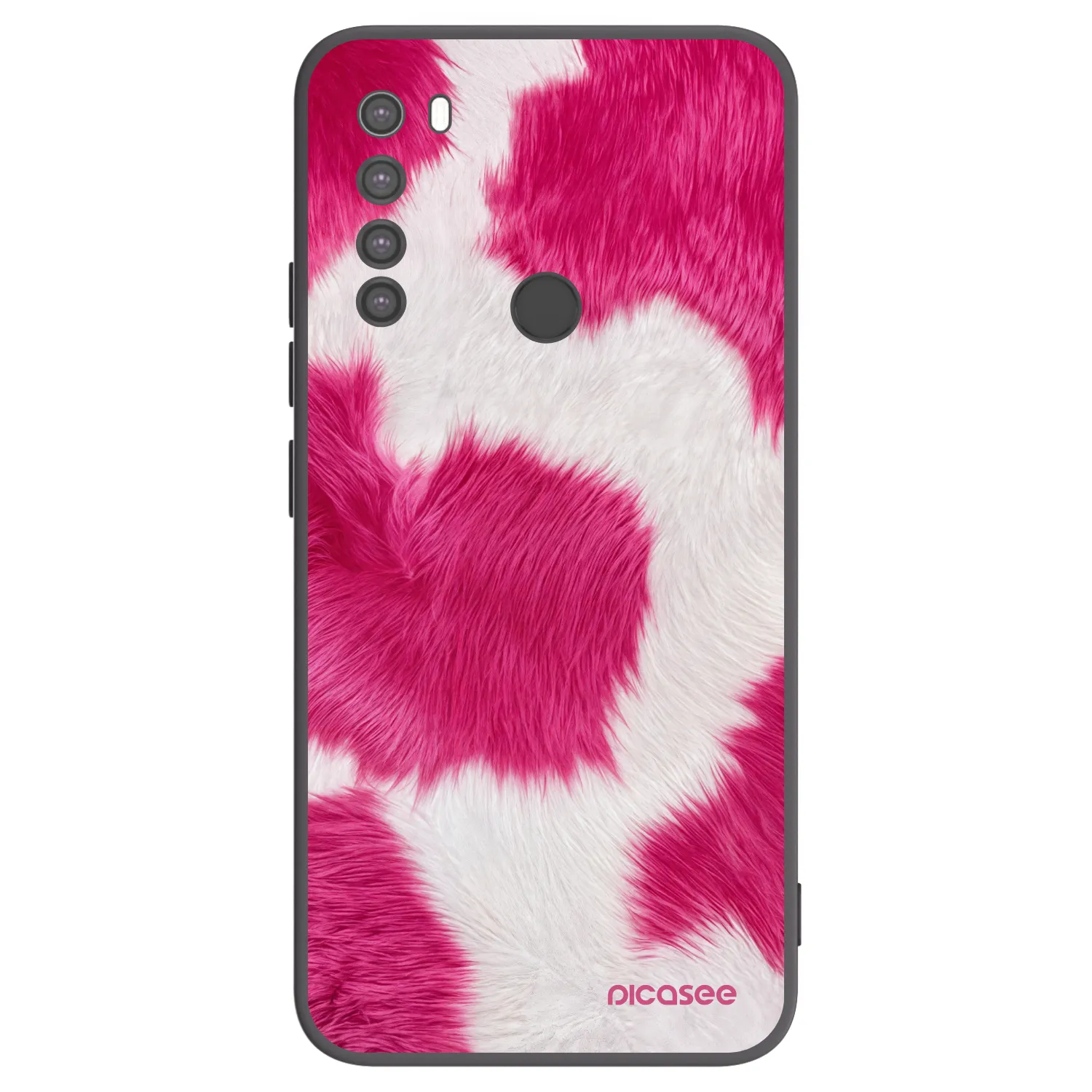 Picasee silikonski črni ovitek za Xiaomi Redmi Note 8 - Pink Moo