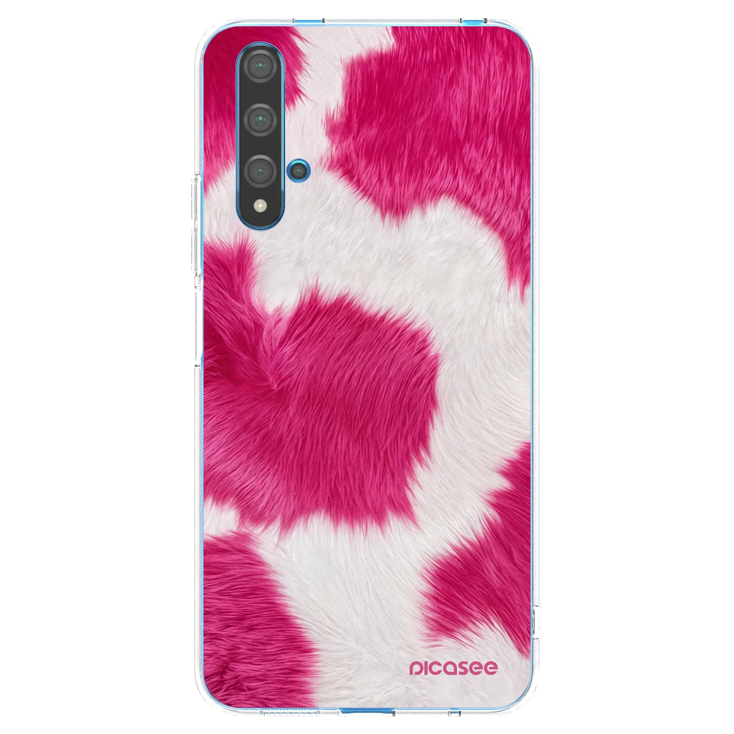 Picasee silikonski prozorni ovitek za Huawei Nova 5T - Pink Moo