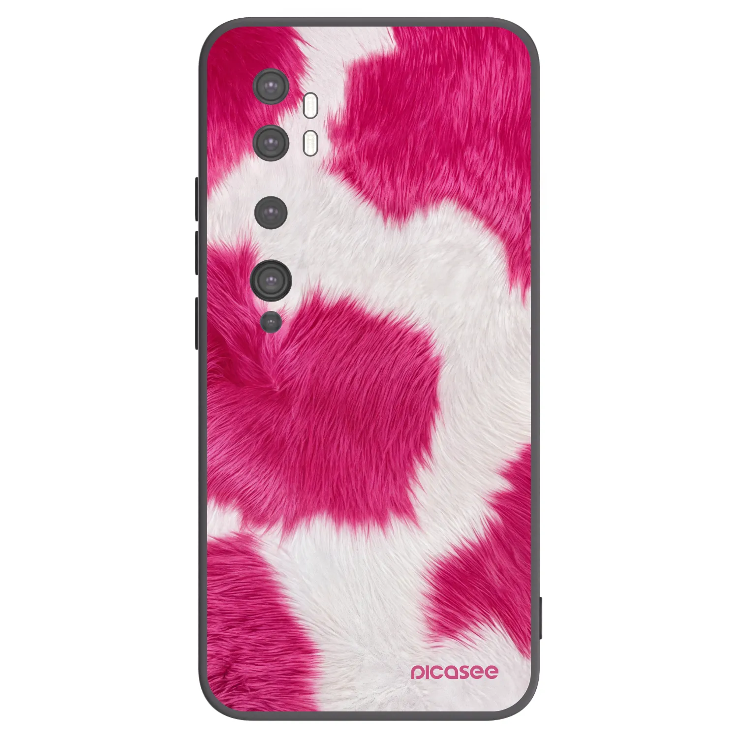 Picasee silikonski črni ovitek za Xiaomi Mi Note 10 (Pro) - Pink Moo