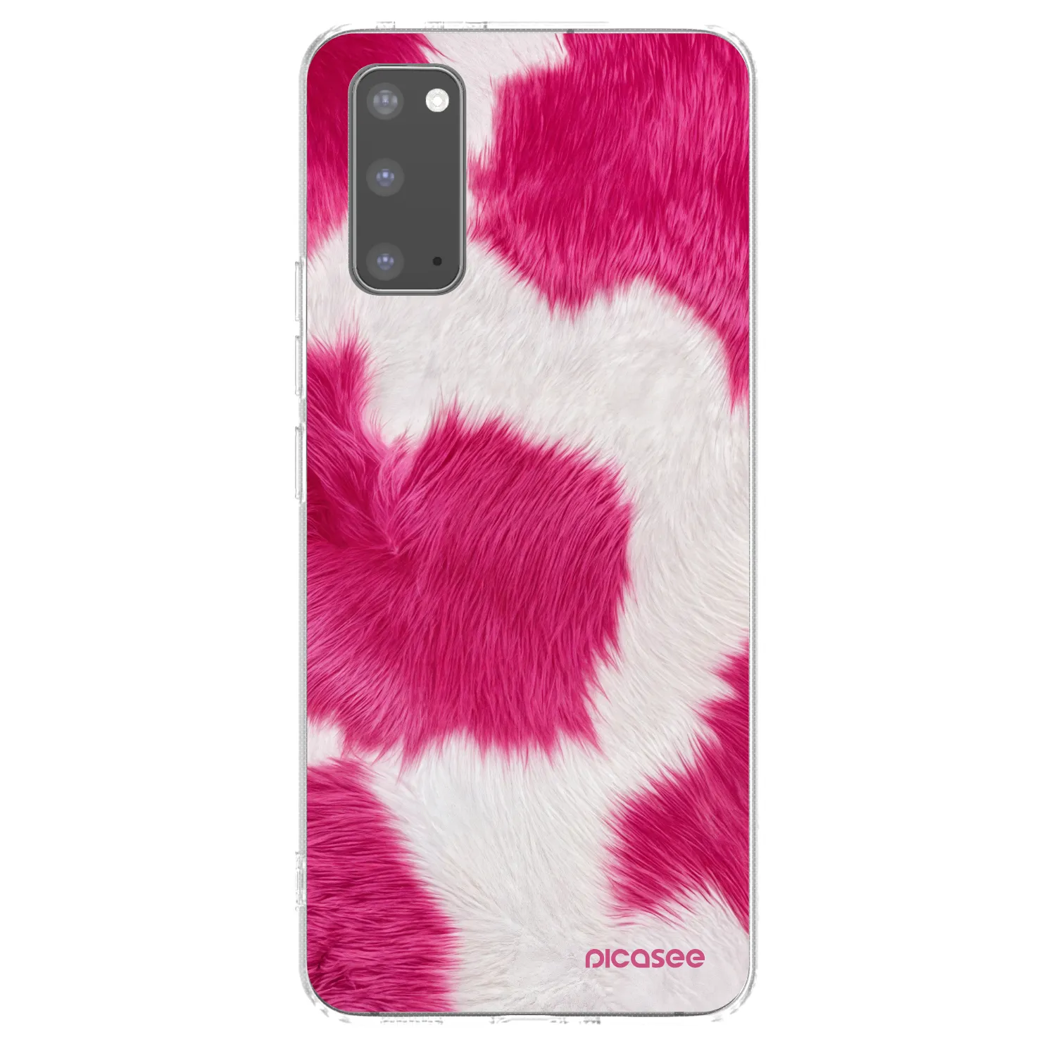 Picasee silikonski prozorni ovitek za Samsung Galaxy S20 G980F - Pink Moo