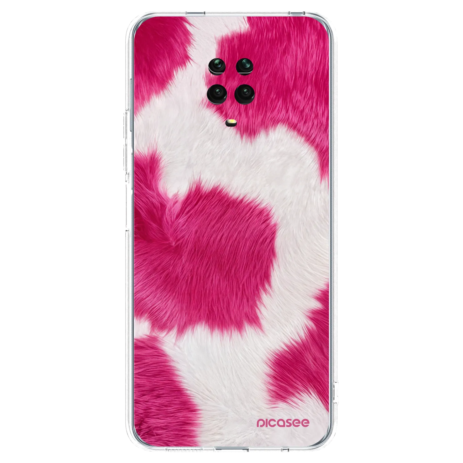 Picasee silikonski prozorni ovitek za Xiaomi Redmi Note 9 Pro - Pink Moo