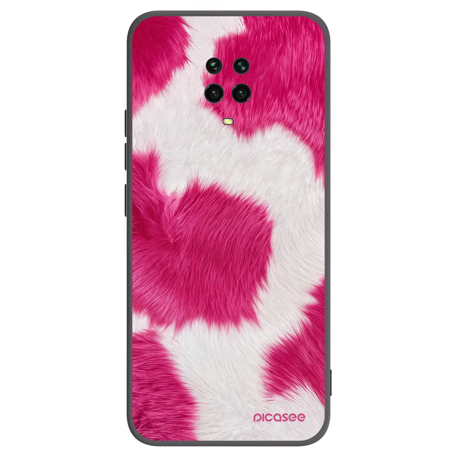 Picasee silikonski črni ovitek za Xiaomi Redmi Note 9 Pro - Pink Moo