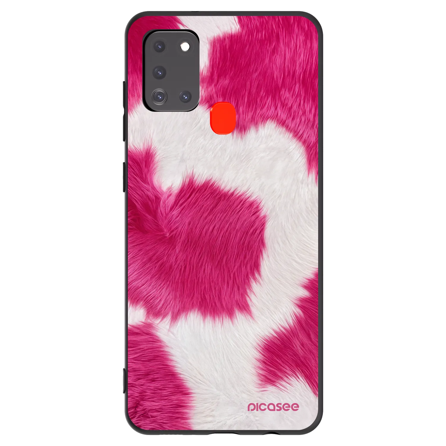 Picasee silikonski črni ovitek za Samsung Galaxy A21s - Pink Moo