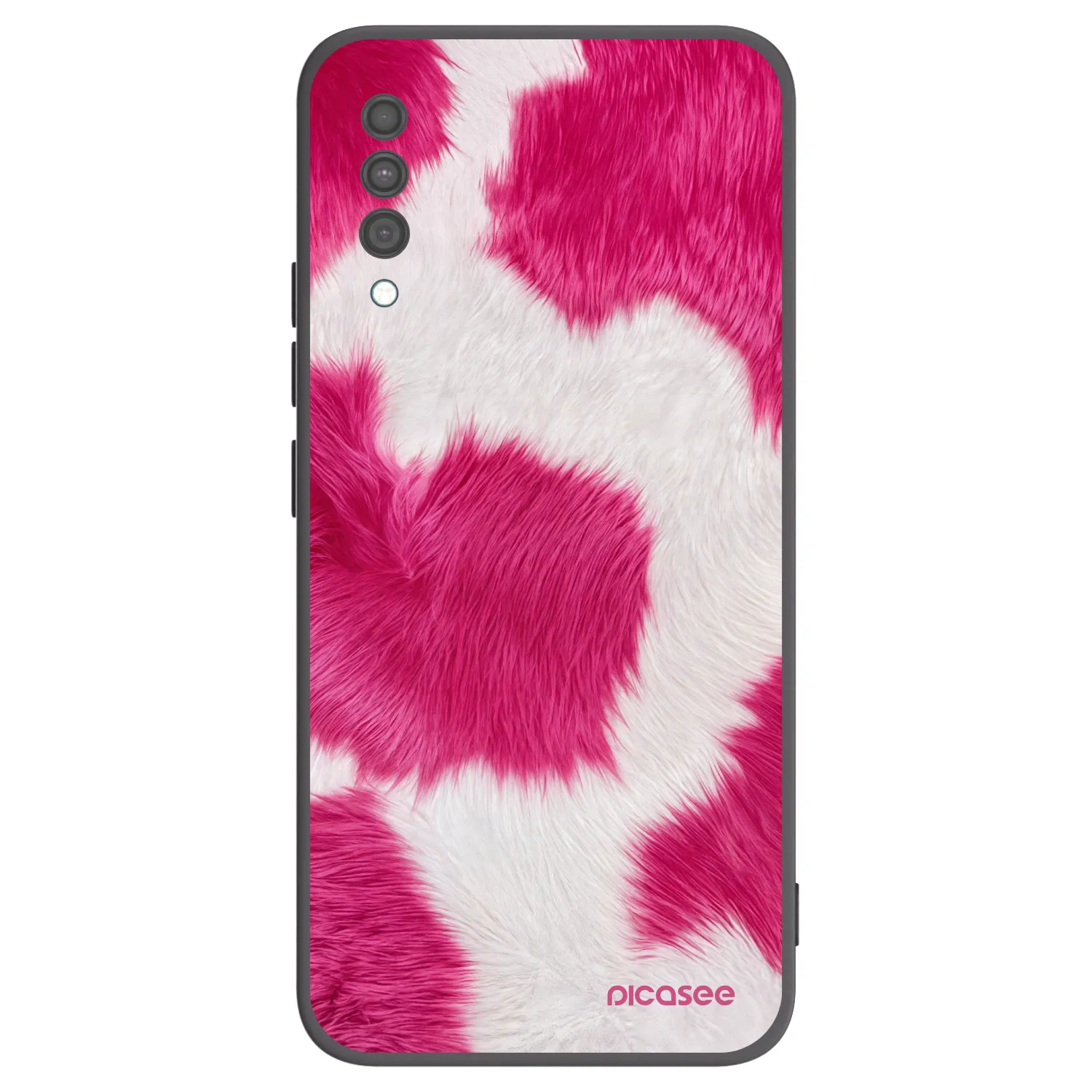 Picasee silikonski črni ovitek za Samsung Galaxy A30s A307F - Pink Moo