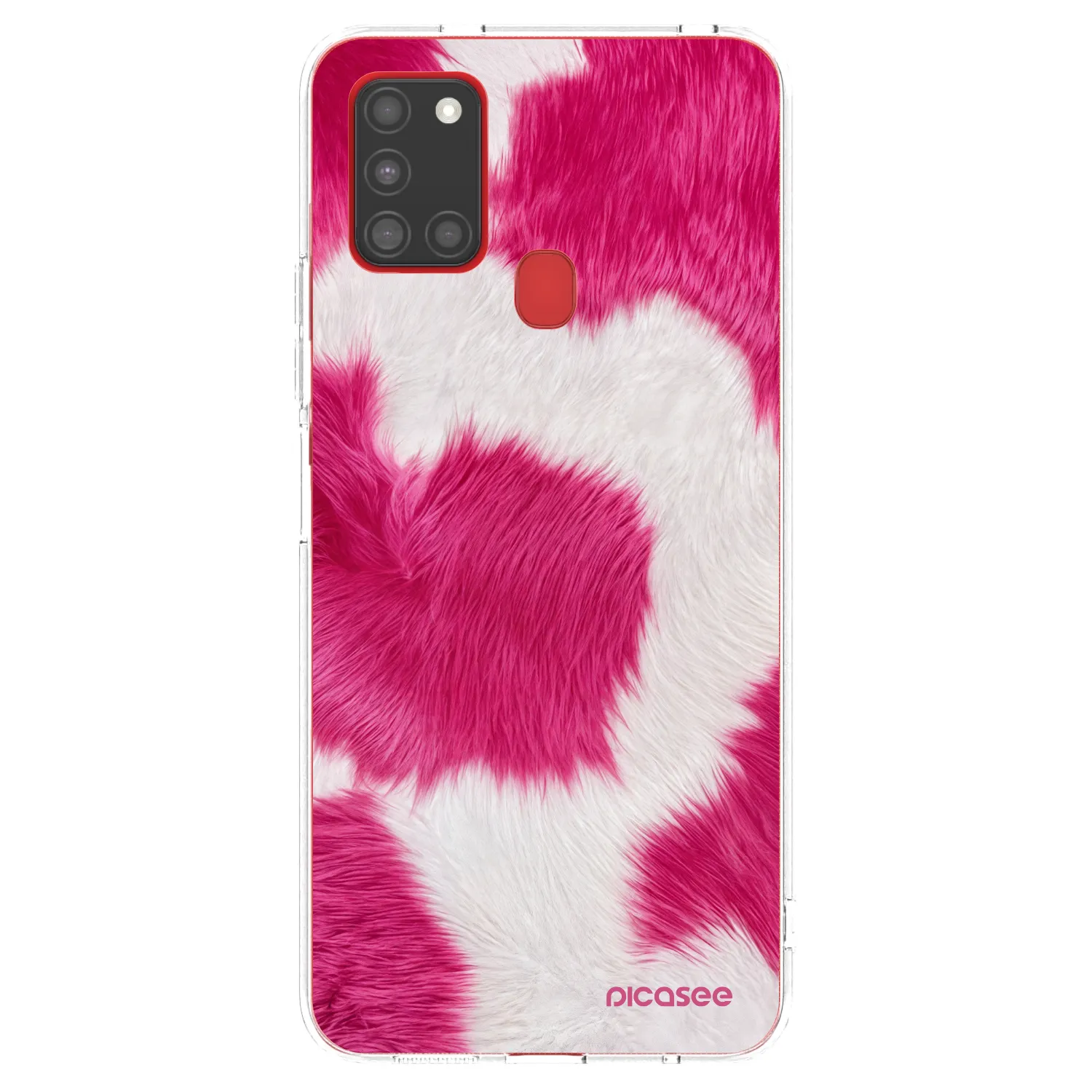 Picasee silikonski prozorni ovitek za Samsung Galaxy A21s - Pink Moo